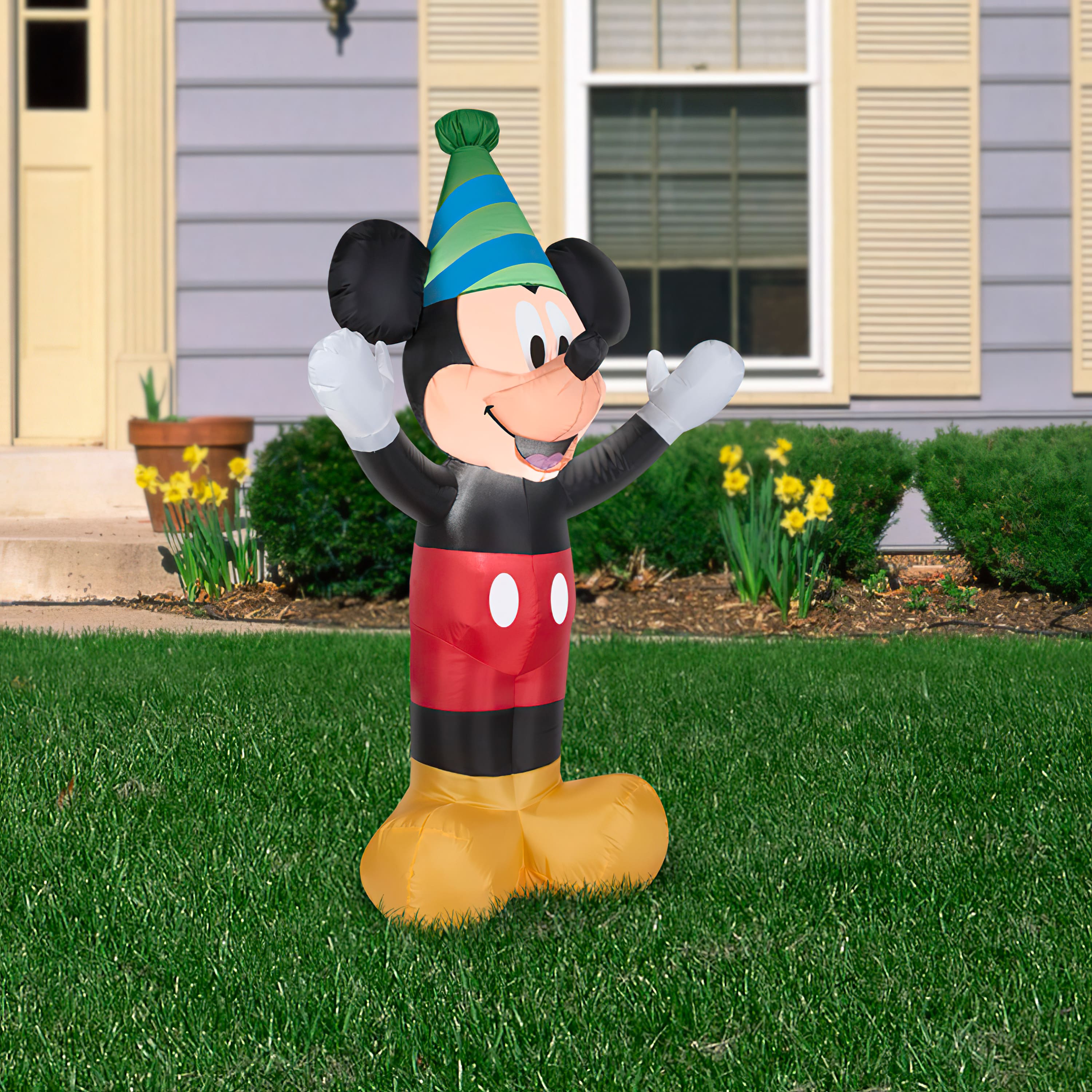 4ft. Airblown® Inflatable Mickey with Party Hat