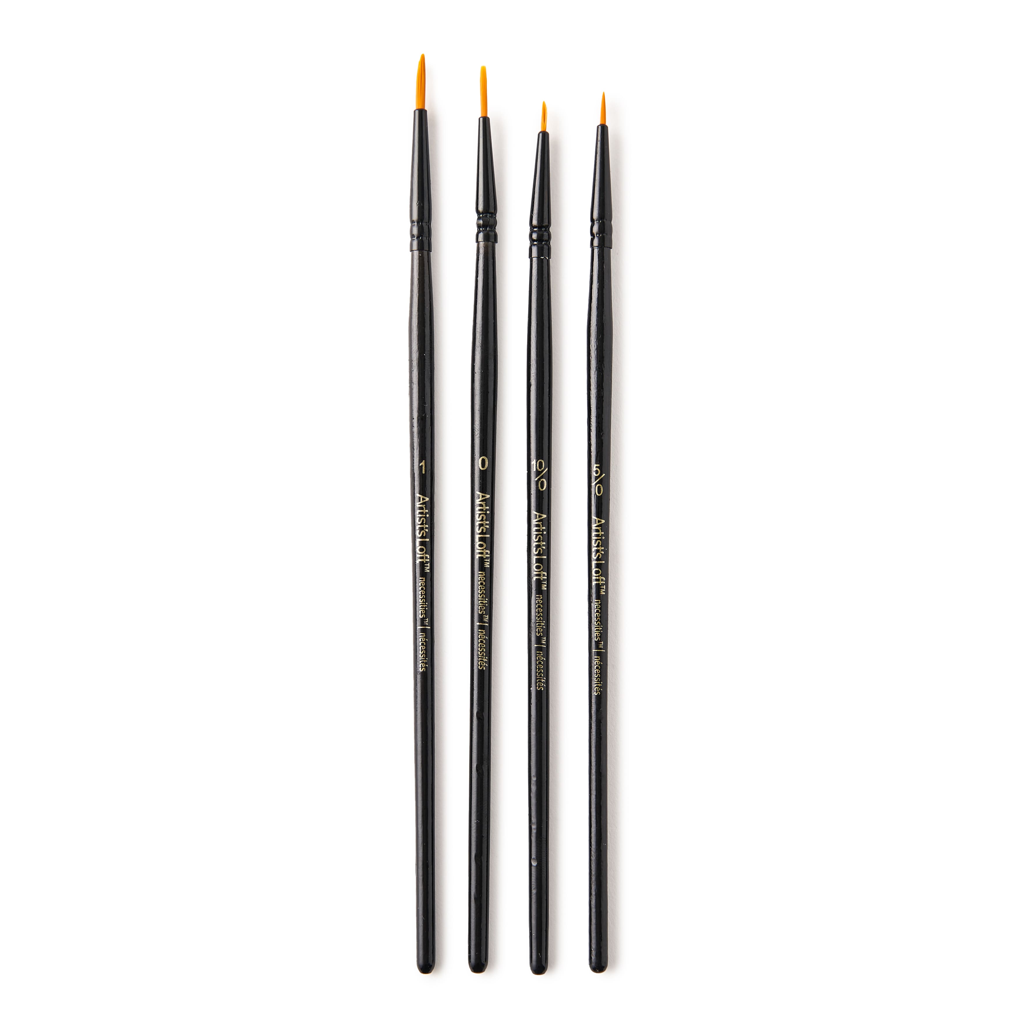 Golden Synthetic Round Acrylic Brushes, 4pc. by Artist&#x27;s Loft&#xAE; Necessities&#x2122;