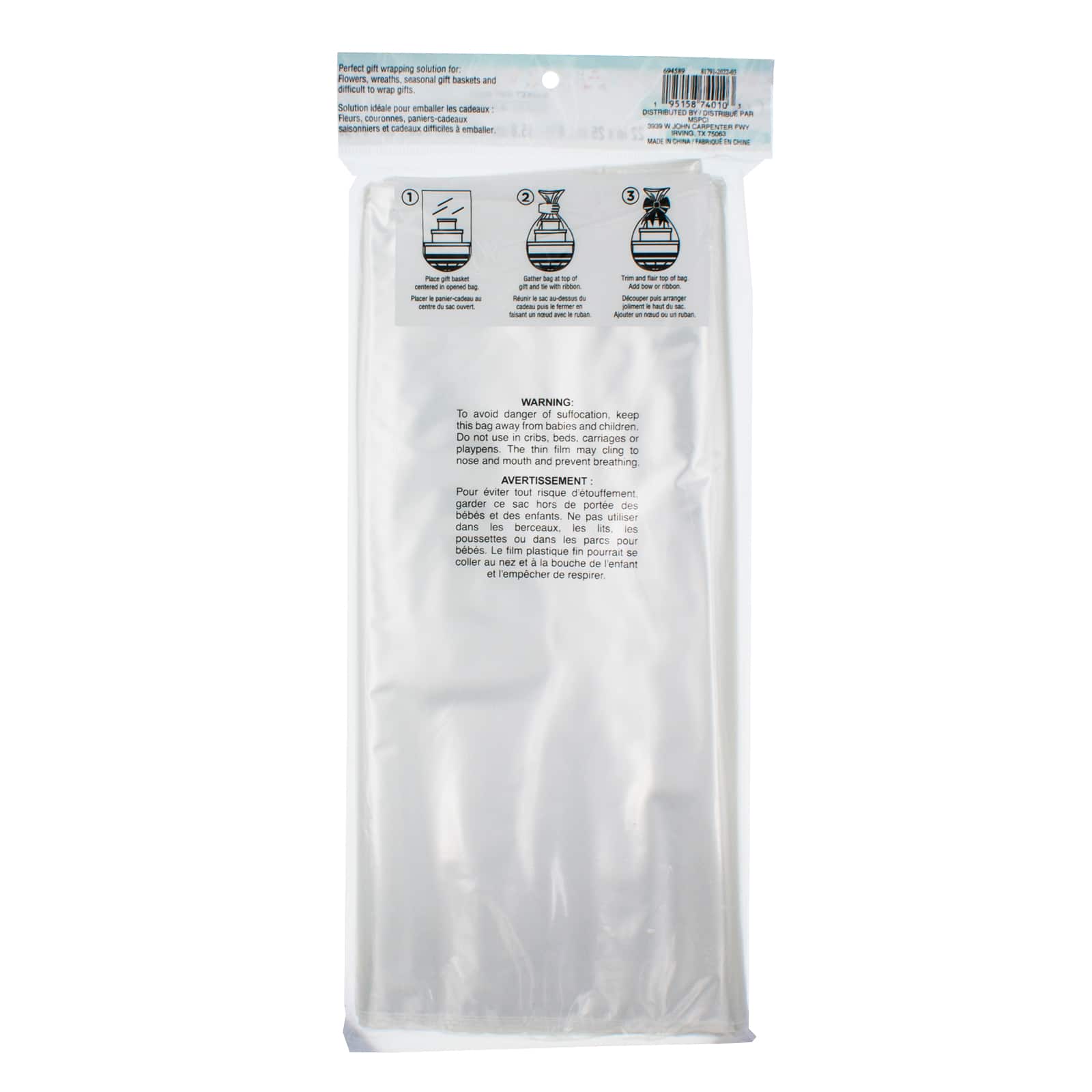 Large Clear Basket Gift Bags by Celebrate It™, 24ct.