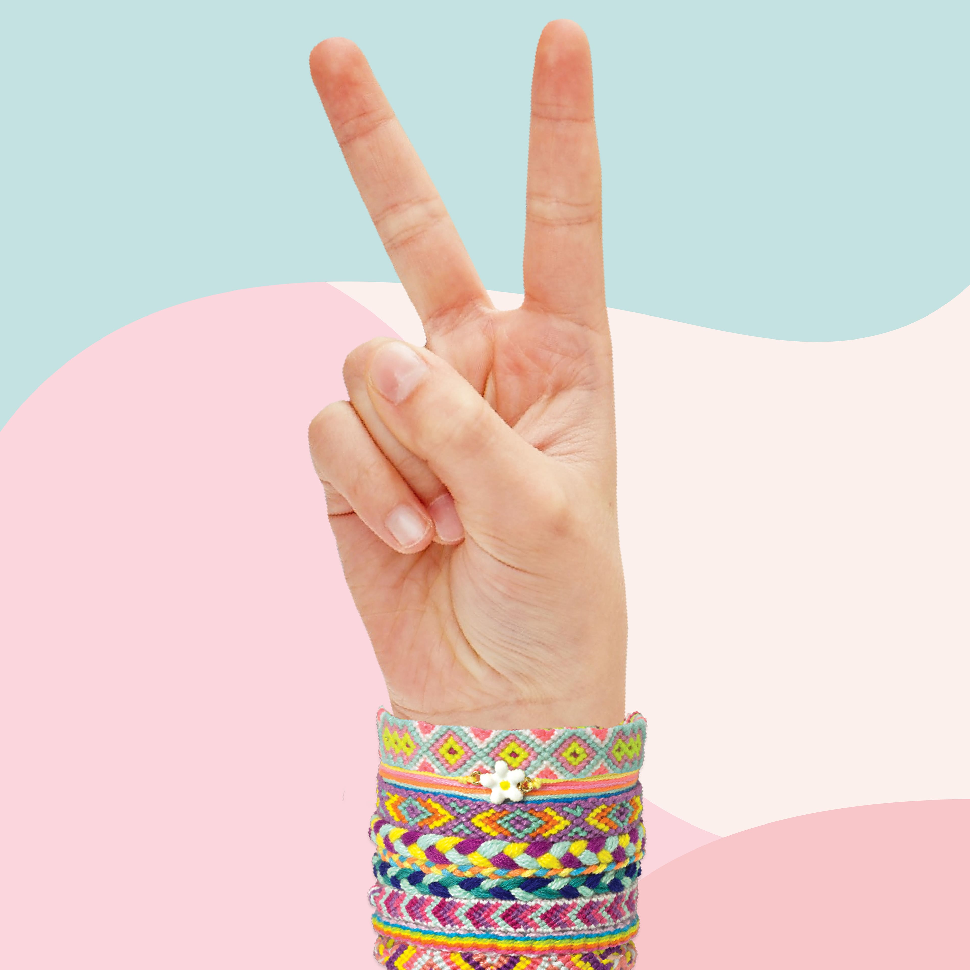 Rainbow Floss Friendship Bracelet Kit by Creatology™