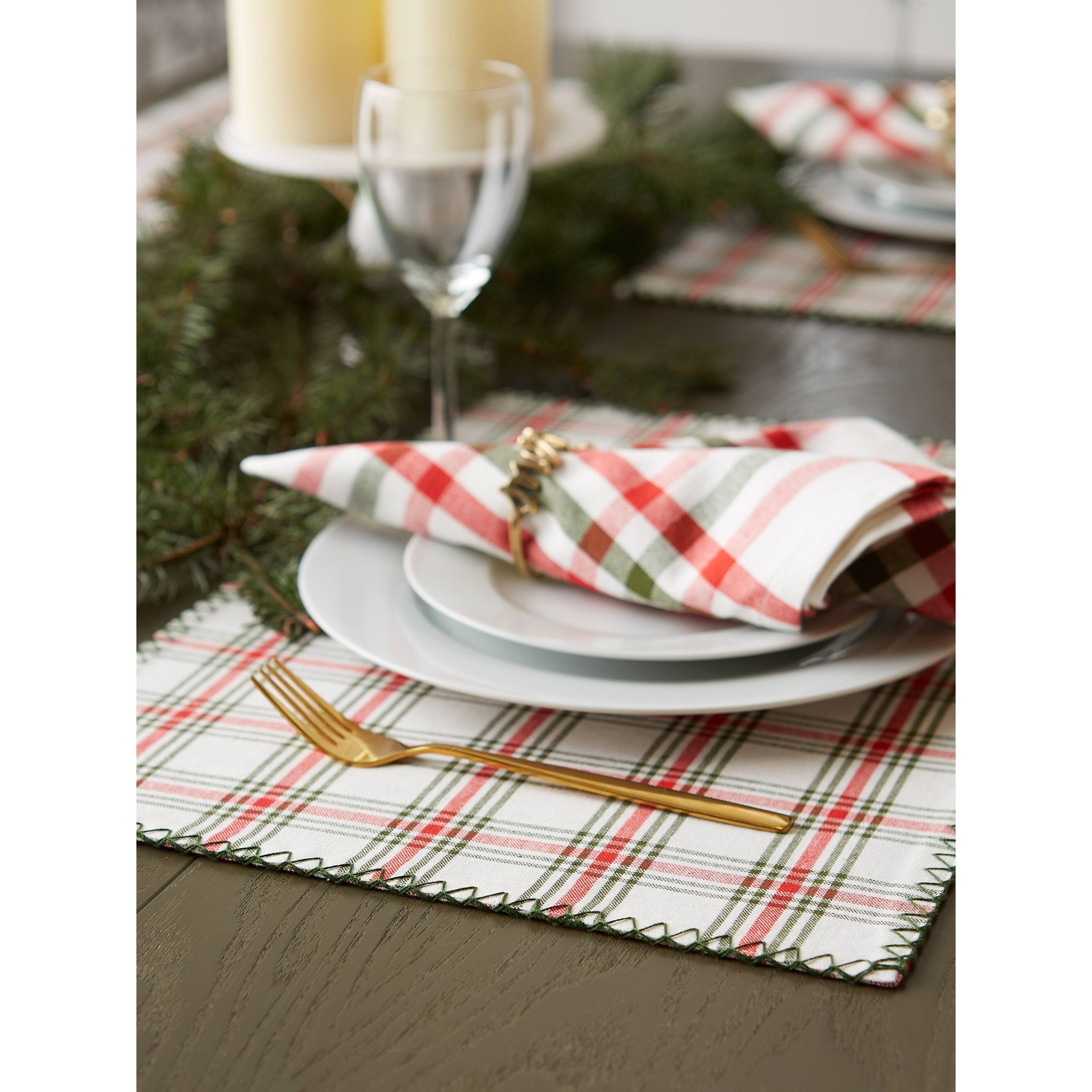 DII® Embellished Jolly Tree Placemats, 4ct.