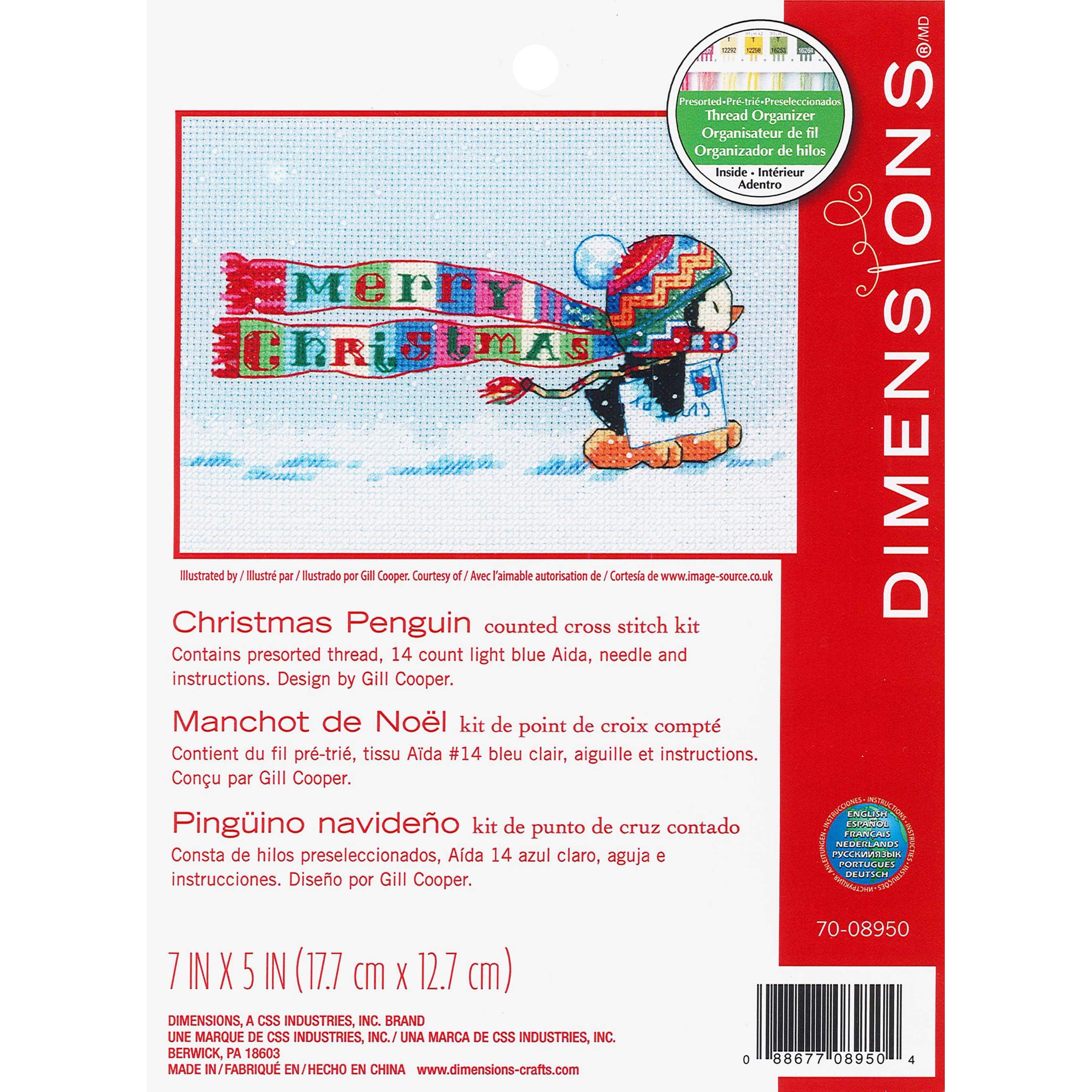 Dimensions Christmas Penguin Cross Stitch Kit