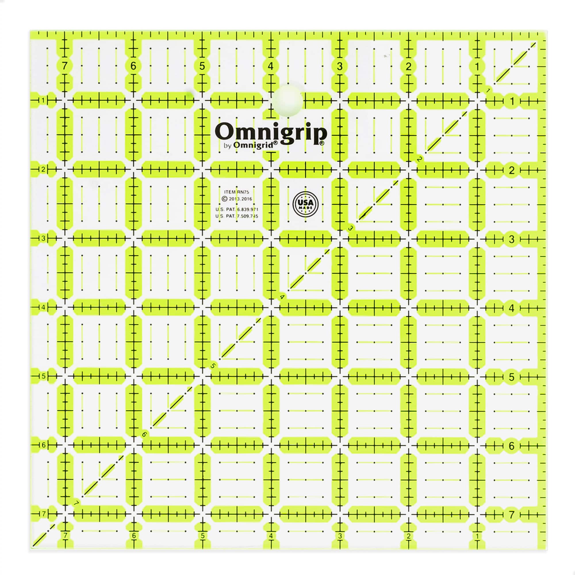 Omnigrip&#xAE; by Omnigrid&#xAE; 7.5&#x22; x 7.5&#x22; Non-Slip Square Quilting Ruler
