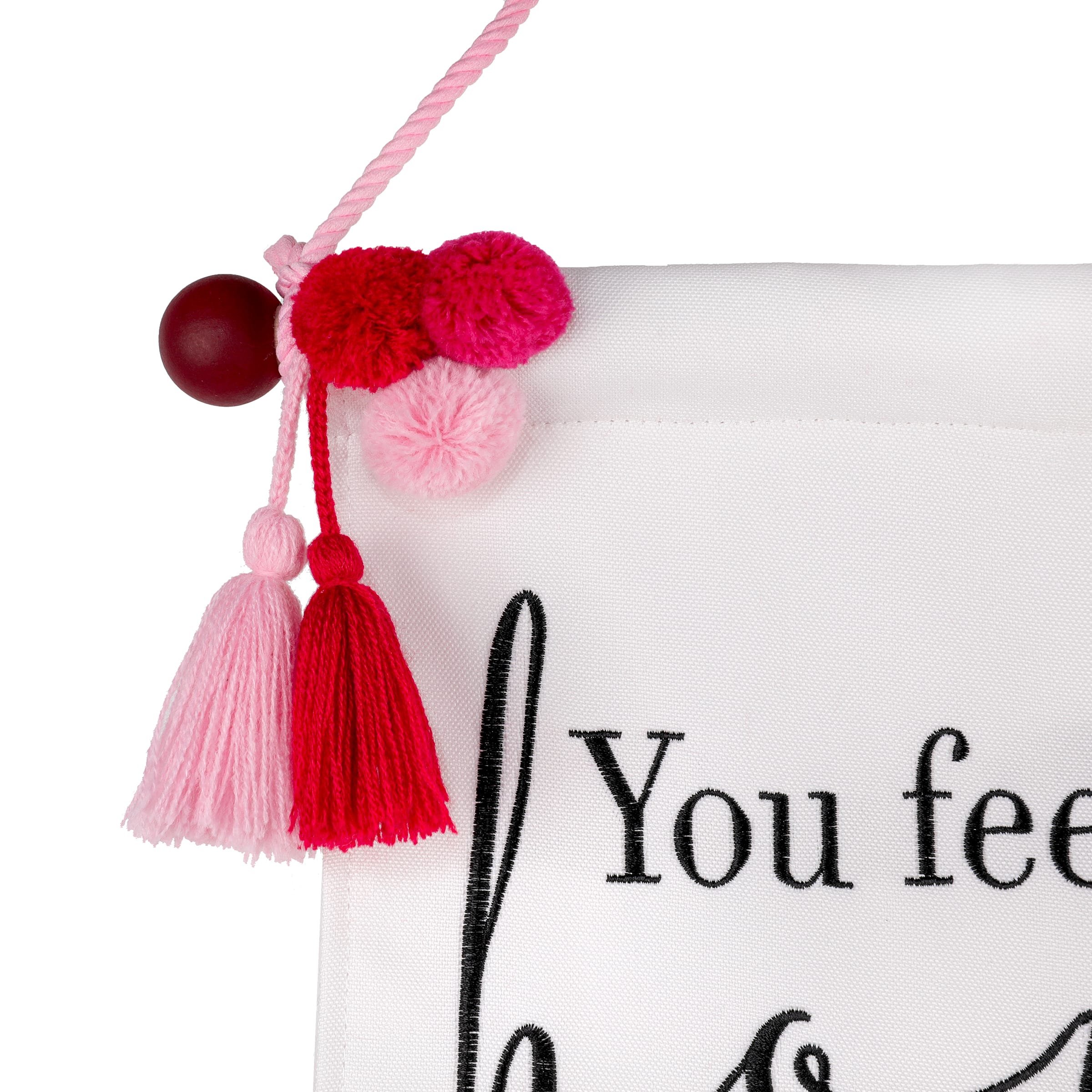 18.5&#x22; You Feel Like Home Valentine&#x27;s Day Banner with Flowers