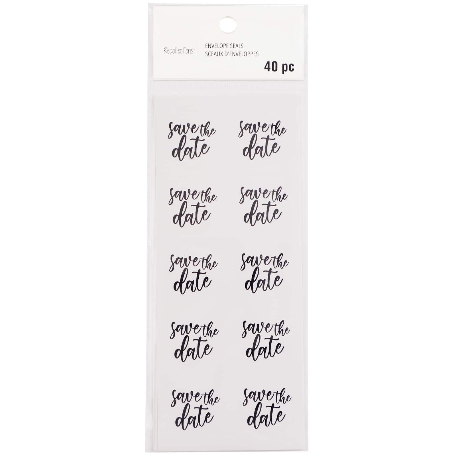  126-1 Save The Date Stickers, Save The Date Envelope Seals  (#151-WT) : Handmade Products