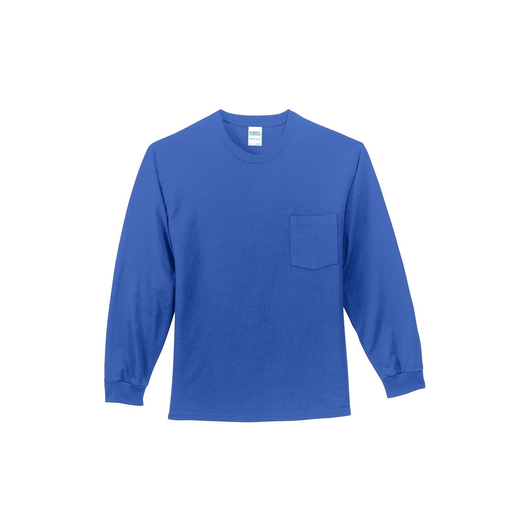 Port & Company® Long Sleeve Essential Pocket T-Shirt | Michaels