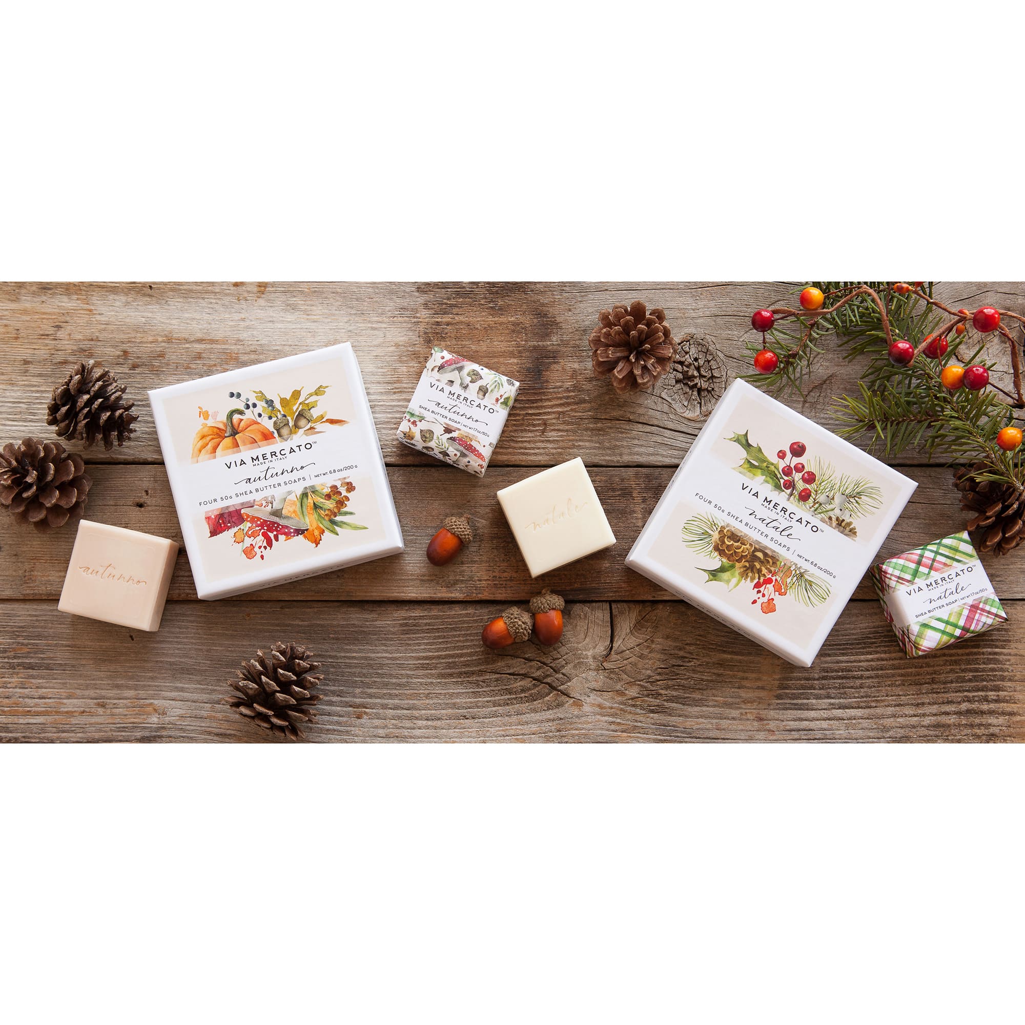 European Soaps Natale 4 Bar Gift Set