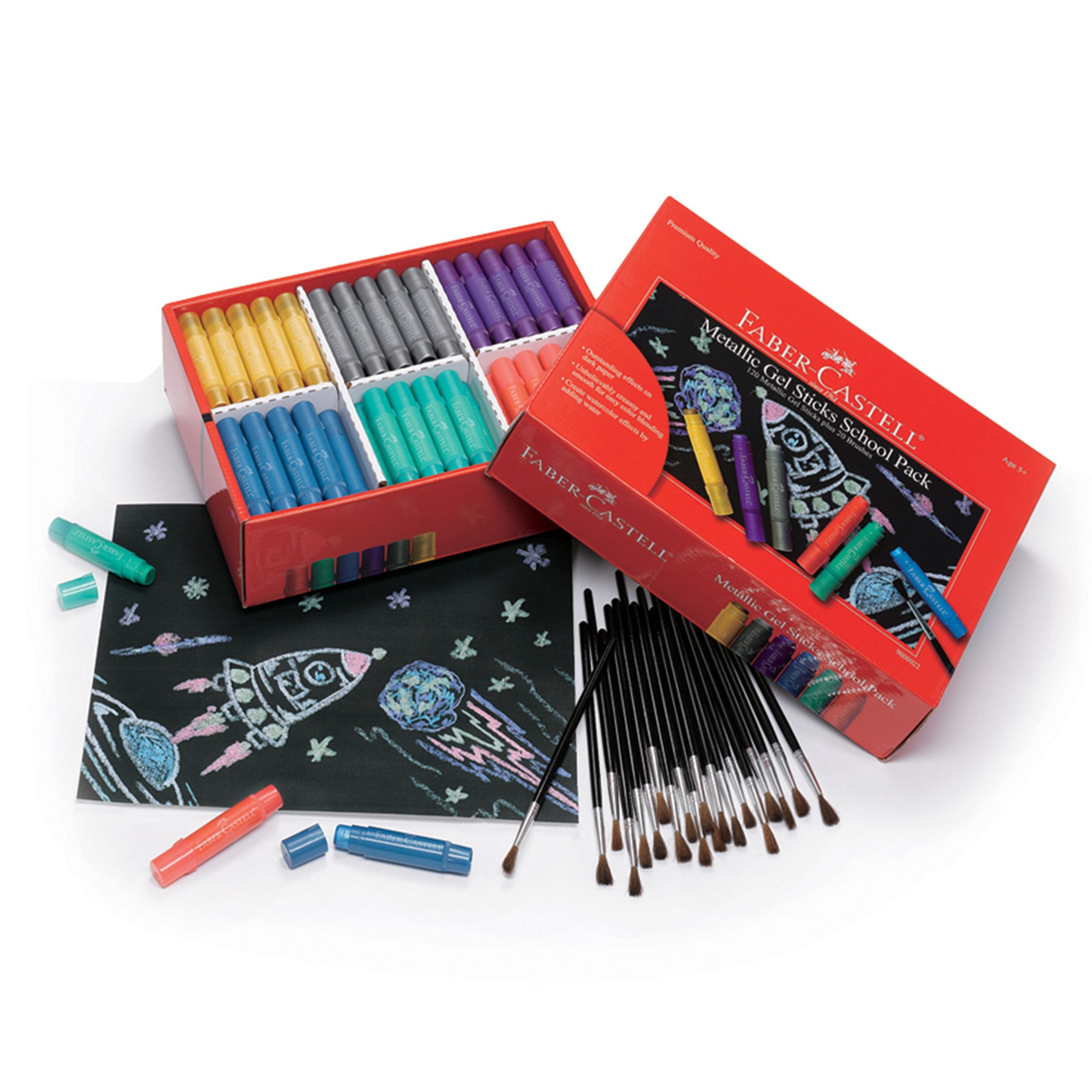 Faber-Castell® 120-Piece Metallic Gel Stick School Pack