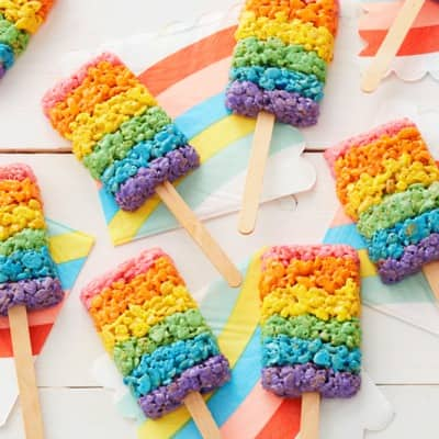 Rainbow Rice Cereal Treat Pops | Projects | Michaels