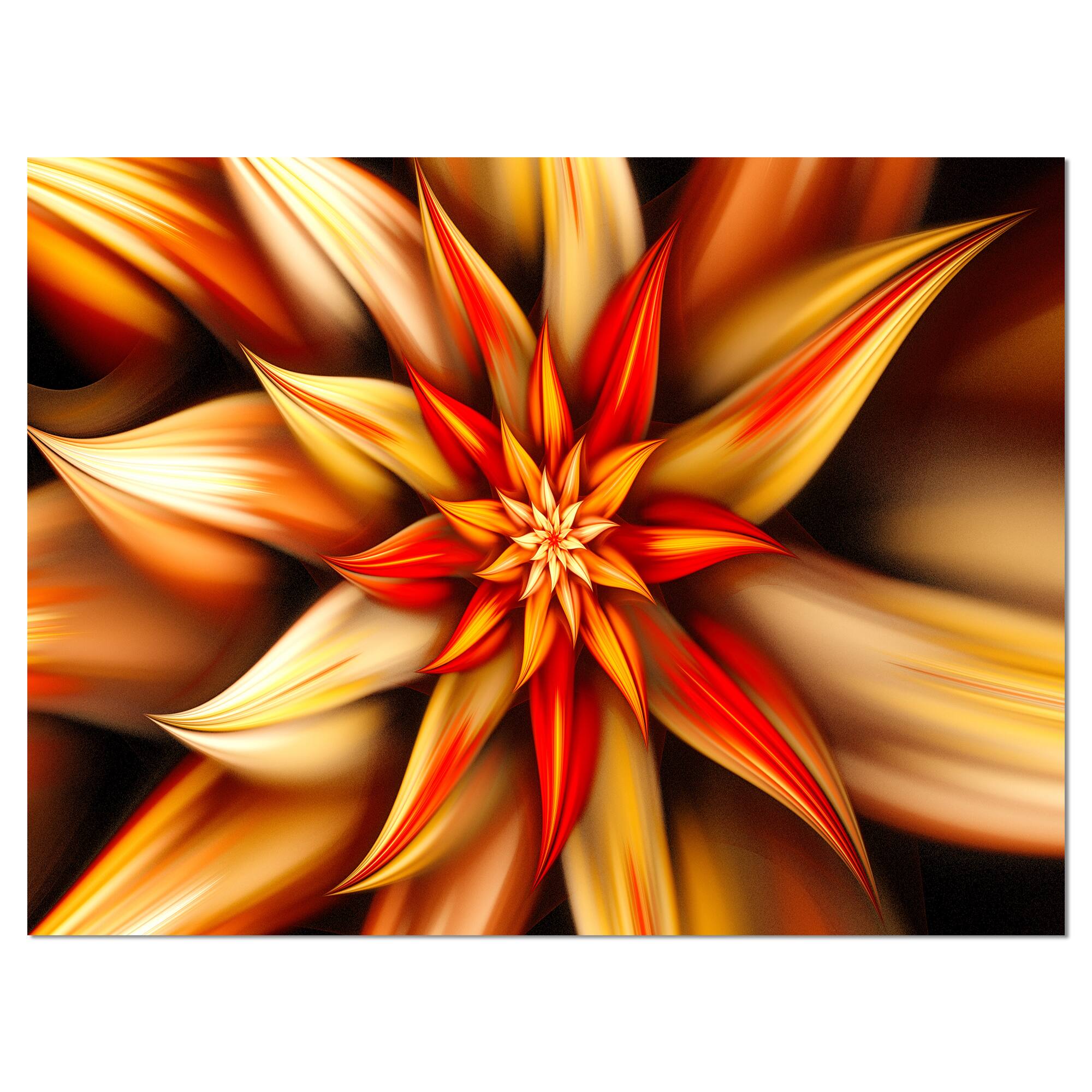 Designart - Beautiful Brown Flower Petals - Floral Canvas Art Print