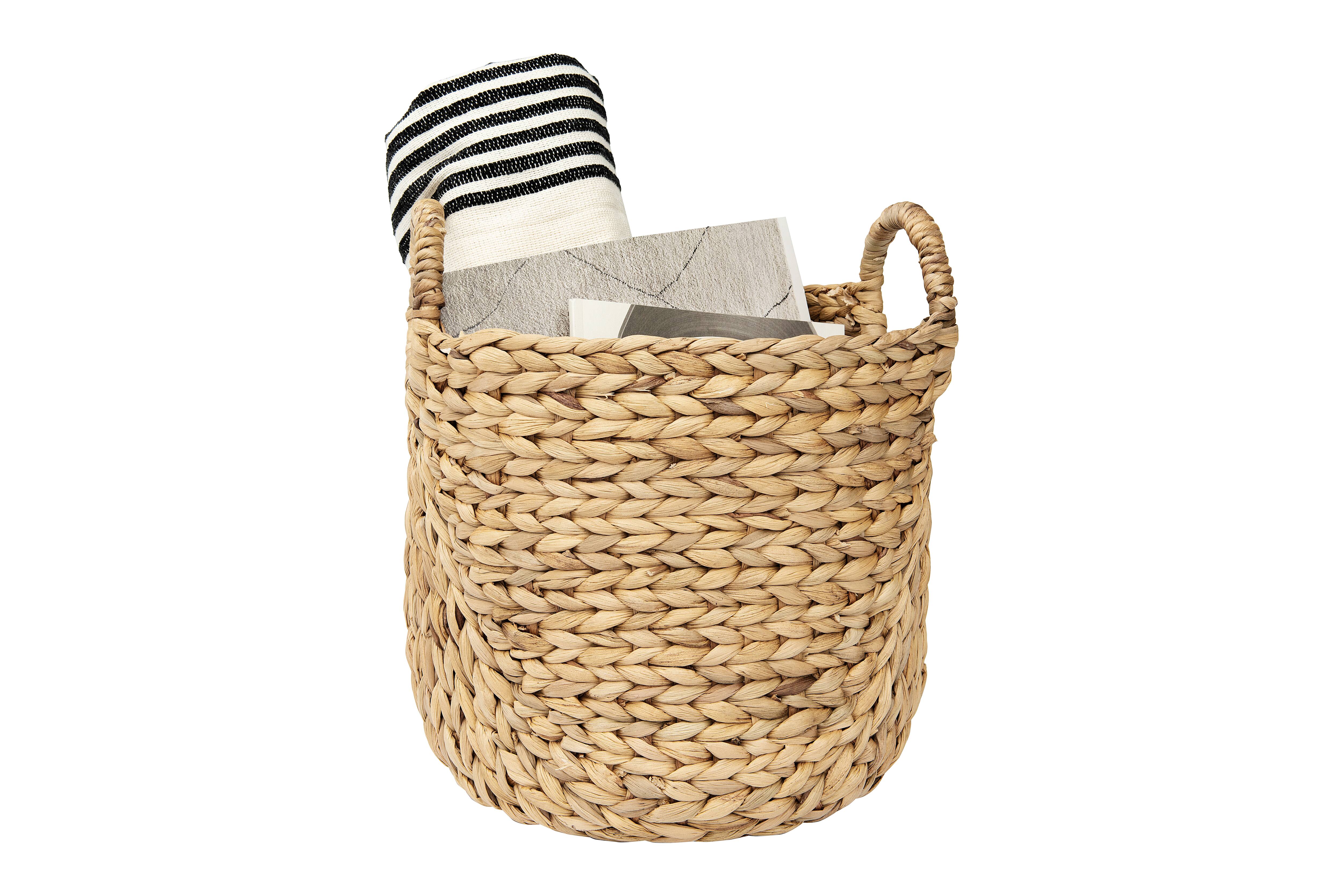Hello Honey® Beige Handwoven Seagrass Basket with Handles Set