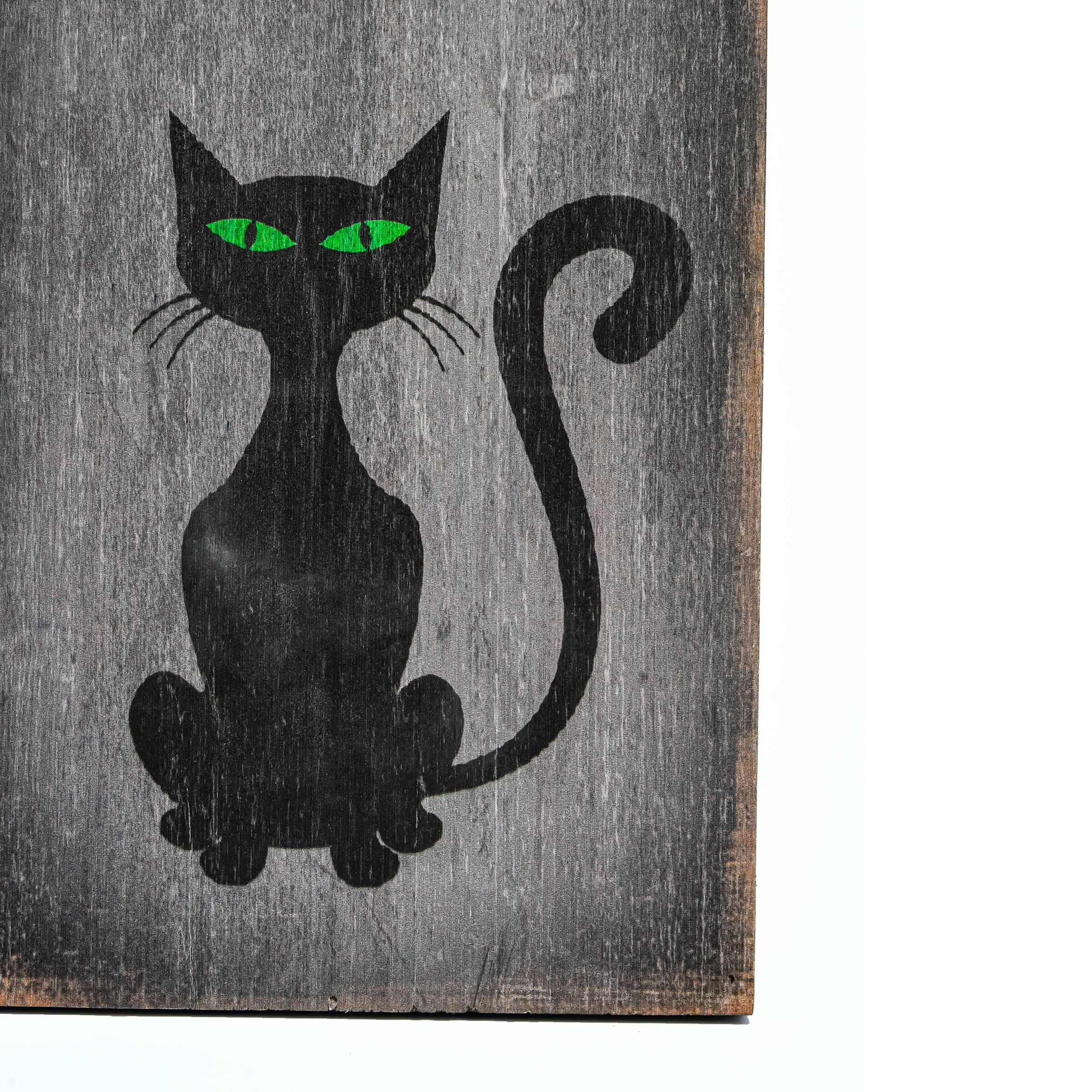 39" Halloween Black Cat “Go Away" Porch Sign Michaels