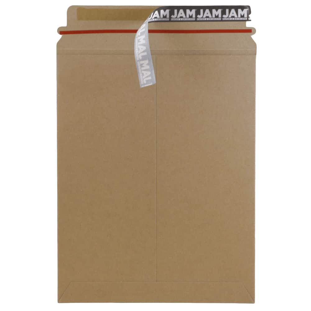 JAM Paper 9&#x22; x 11.5&#x22; Brown Kraft Flat Photo Mailer Peel &#x26; Seal Closure Envelopes, 6ct.