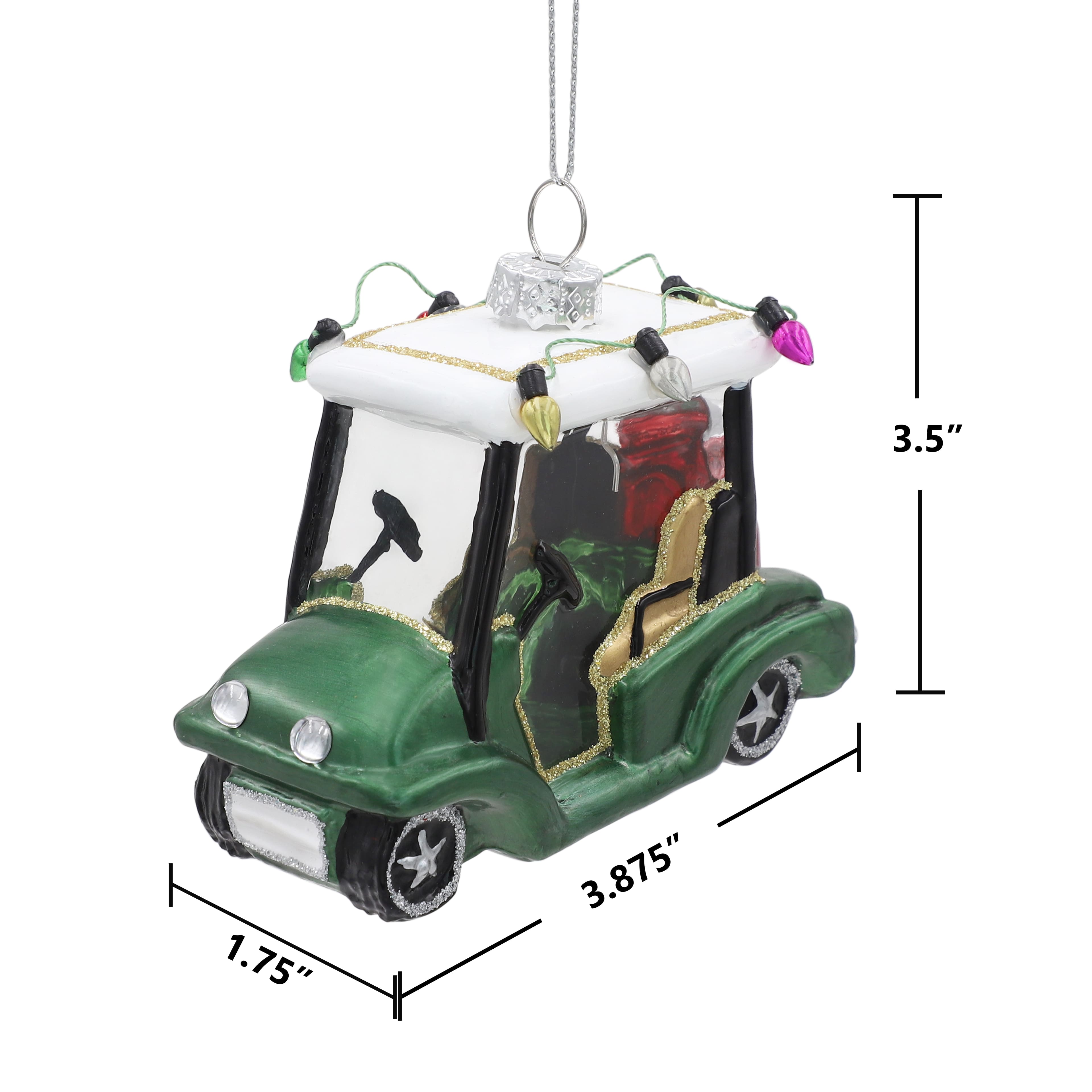4&#x22; Golf Cart Glass Ornament by Ashland&#xAE;