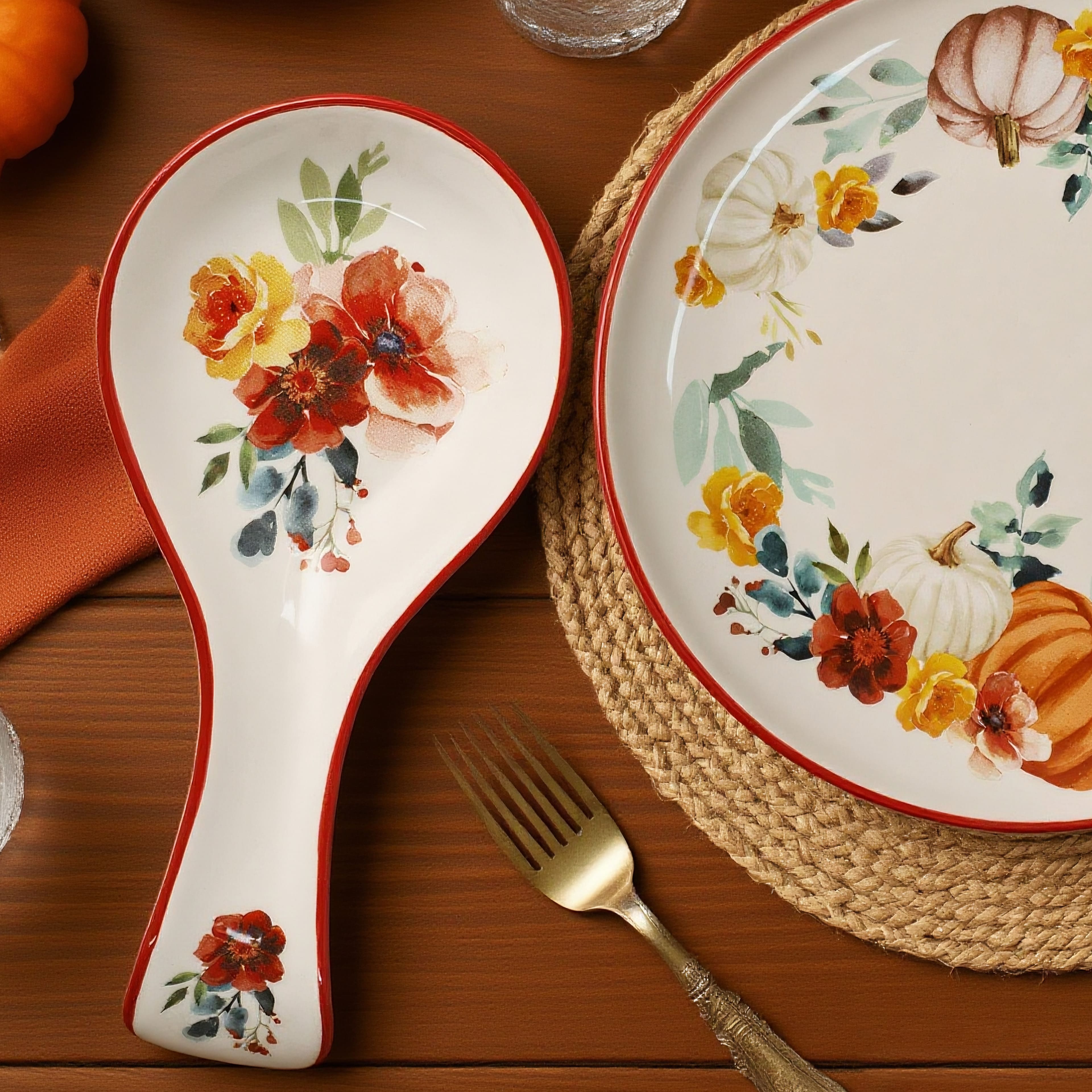 9.5&#x22; Fall Floral Spoon Rest by Ashland&#xAE;