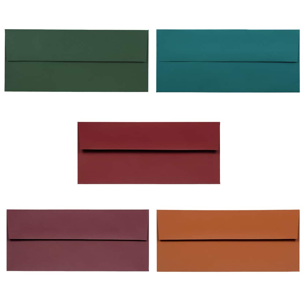 JAM Paper 9.5" x 4.125" Assorted Business Premium Envelopes, 125ct.