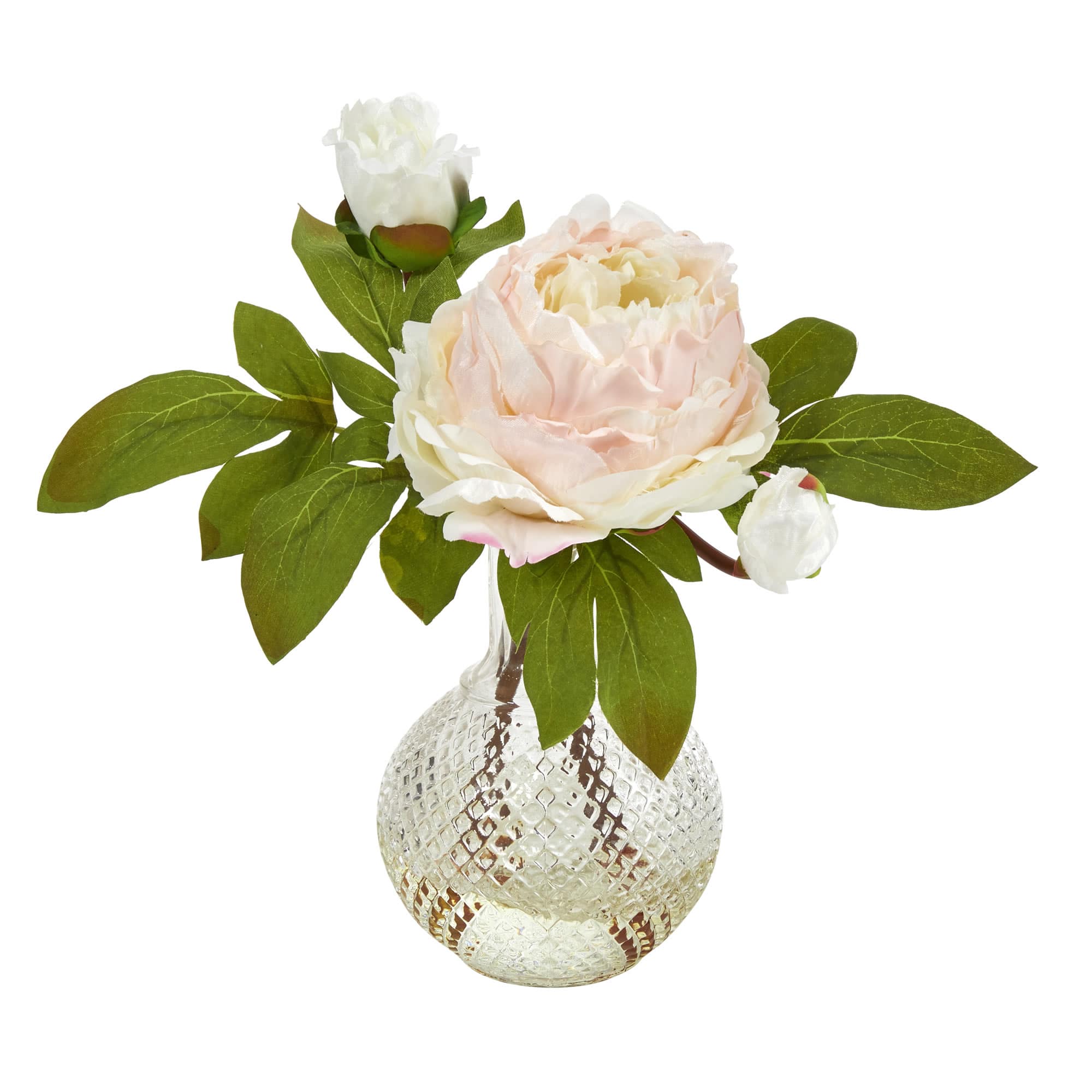 11'' Pink Peony Arrangement in Vase