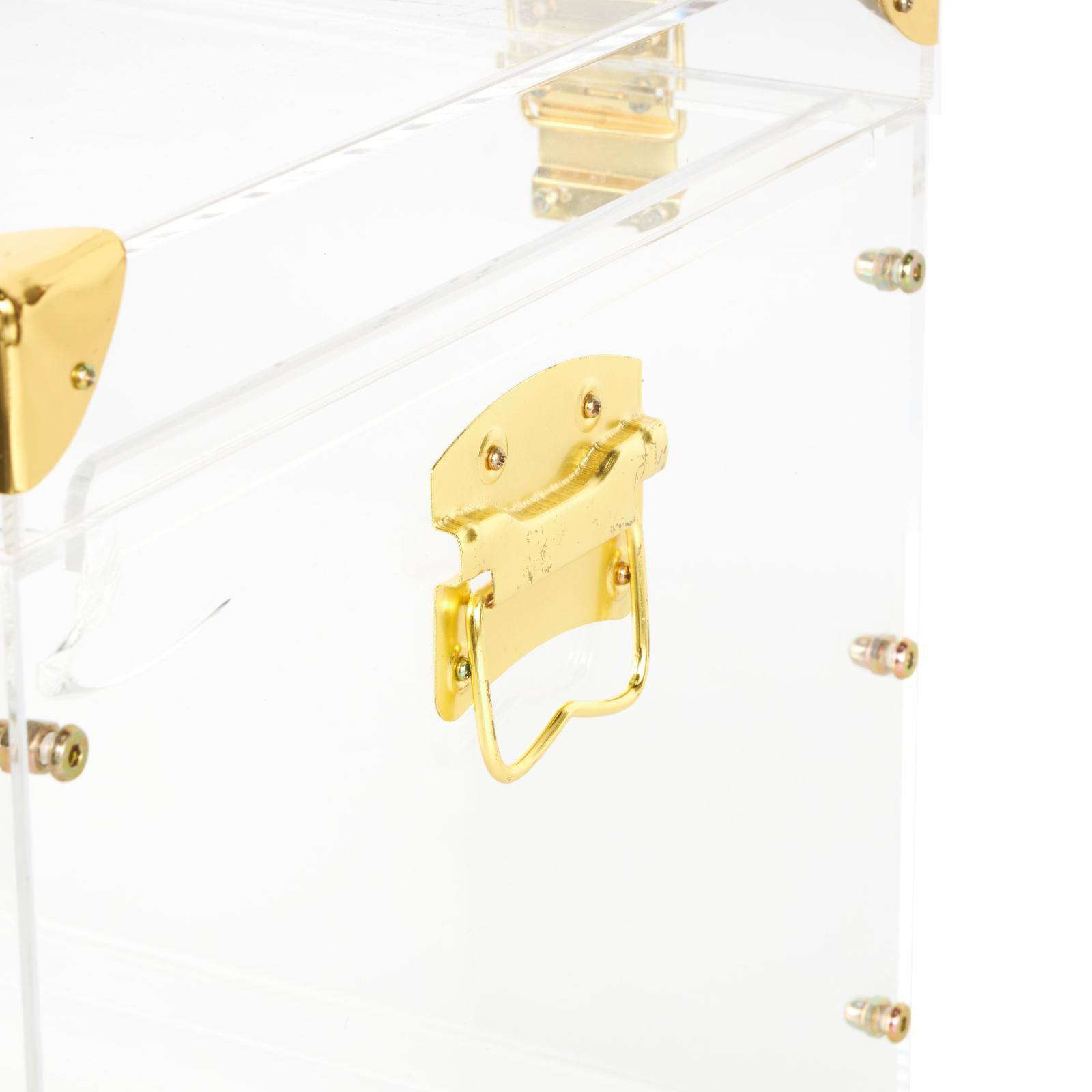 Clear &#x26; Gold Acrylic Trunk Set