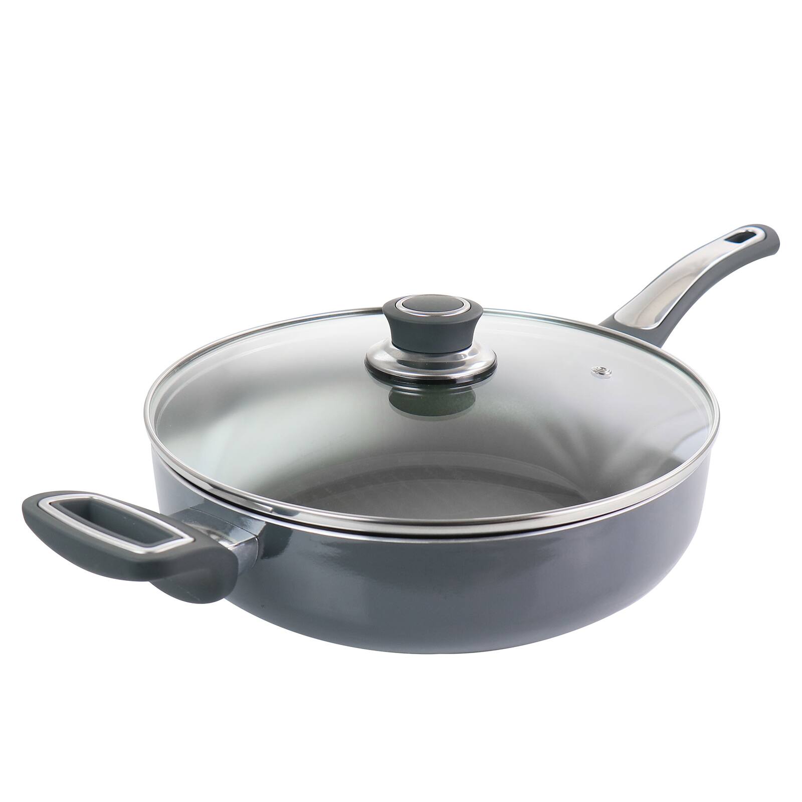 Oster 3.5 qt. Non-Stick Aluminum Saute Pan with Lid