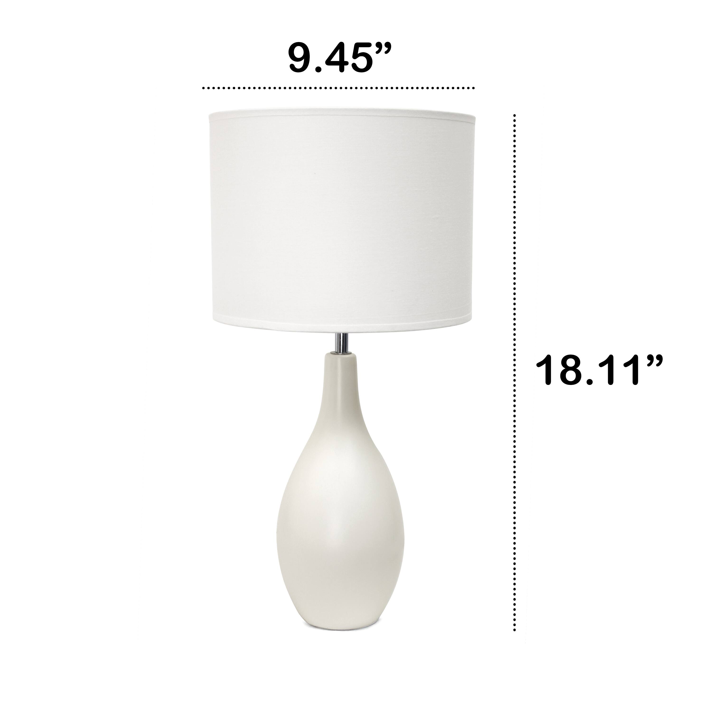 Creekwood Home Essentix 18.1" Off White Dewdrop Table Lamp