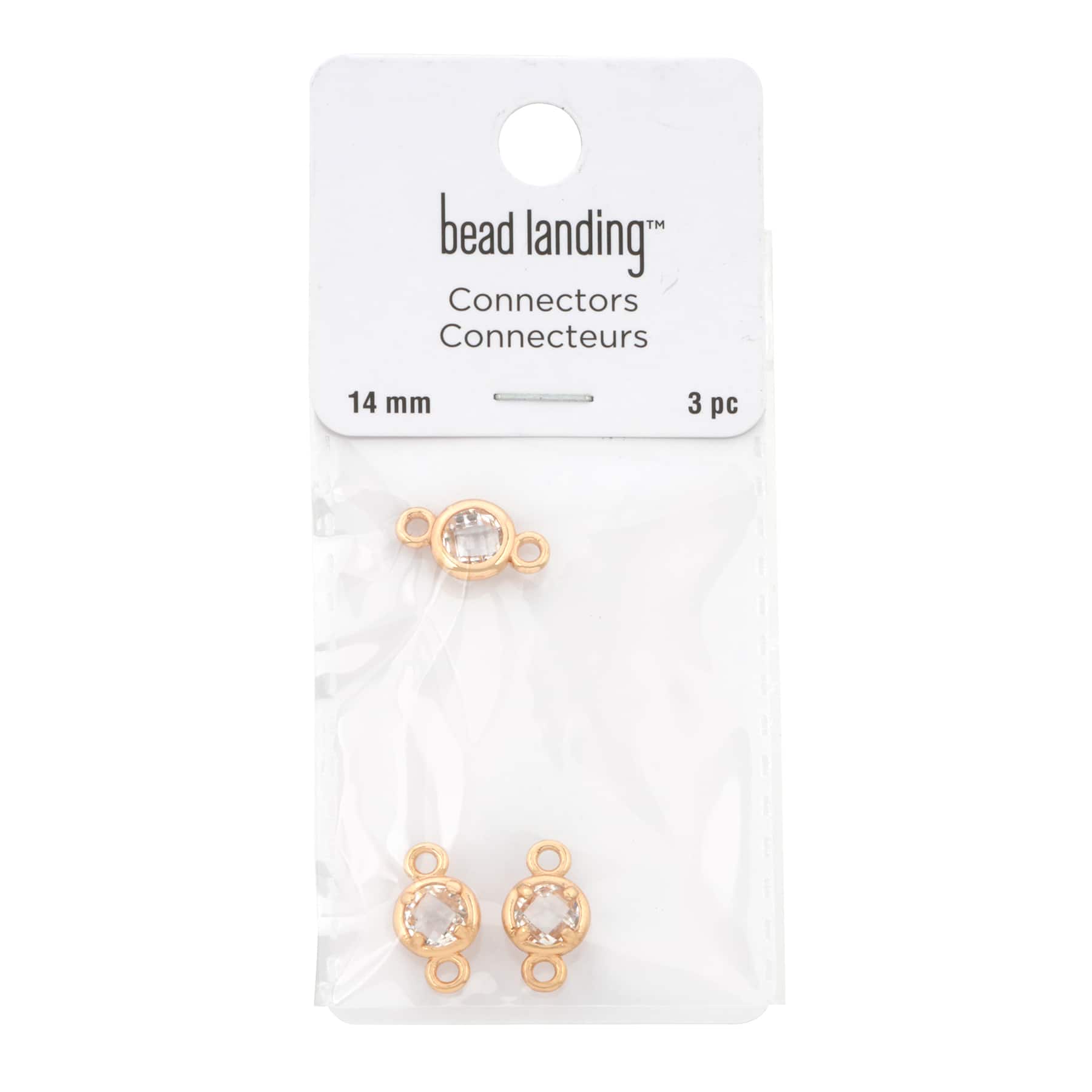 14mm Gold Circle Connectors, 3ct. by Bead Landing&#x2122;