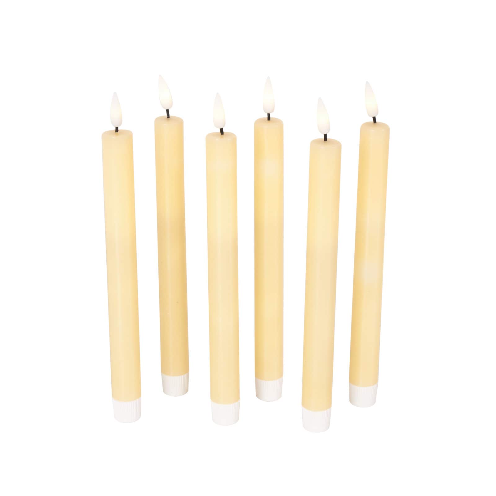 10&#x22; Flameless Wax Candles with Remote Control, 6ct.