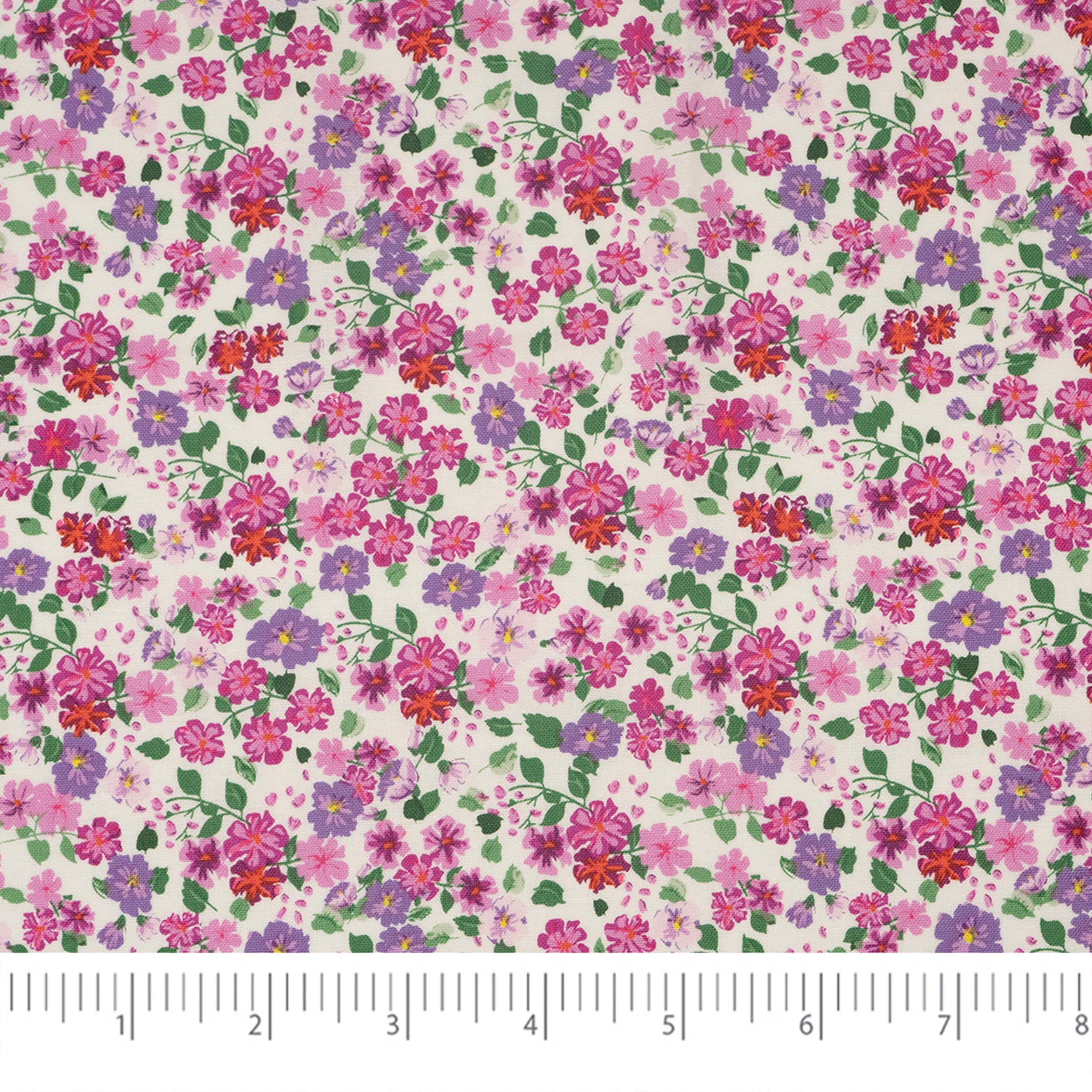 SINGER Spring Purple Floral Cotton Fabric Bundle