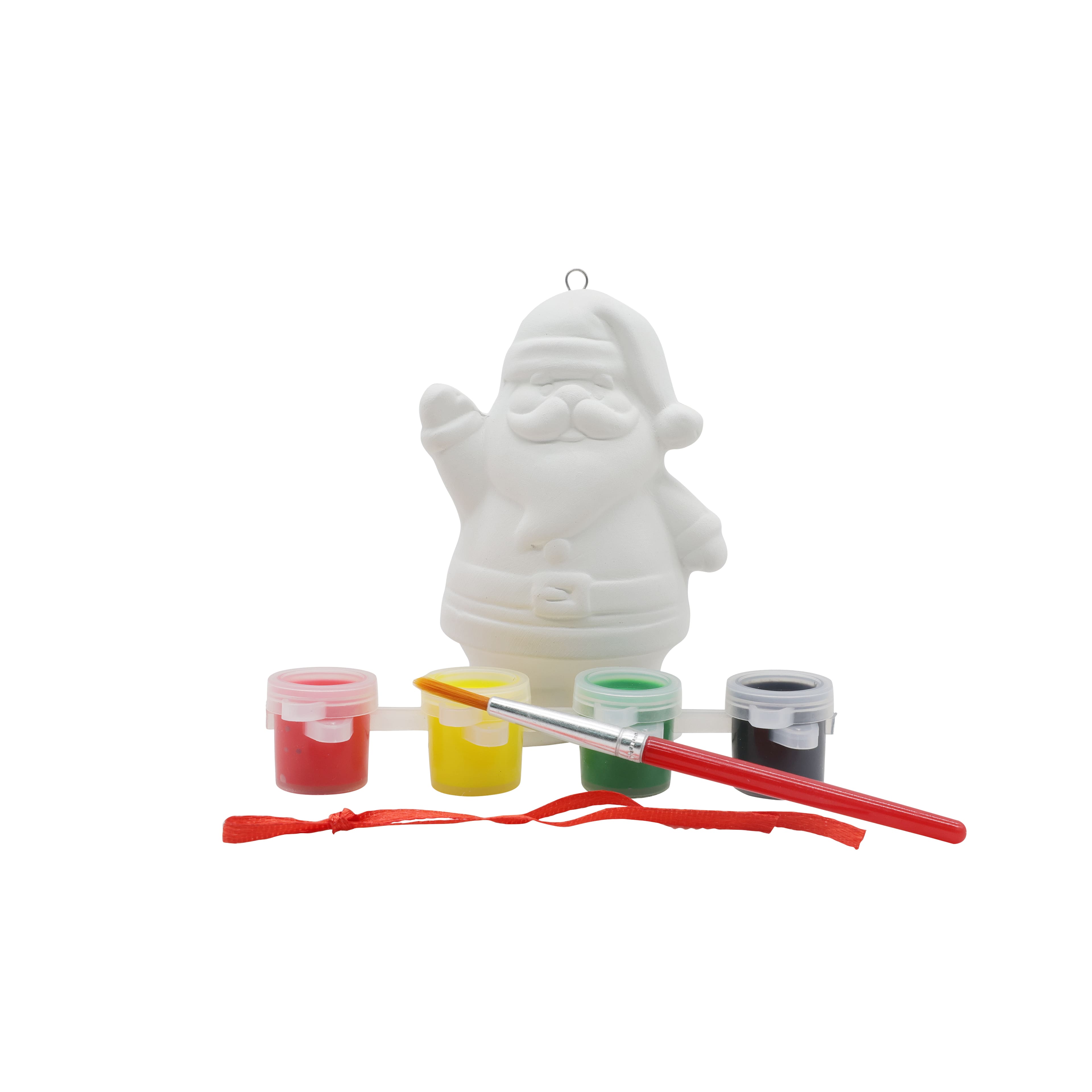 Santa Color Your Own Ceramic Ornament Kit by Creatology&#x2122;