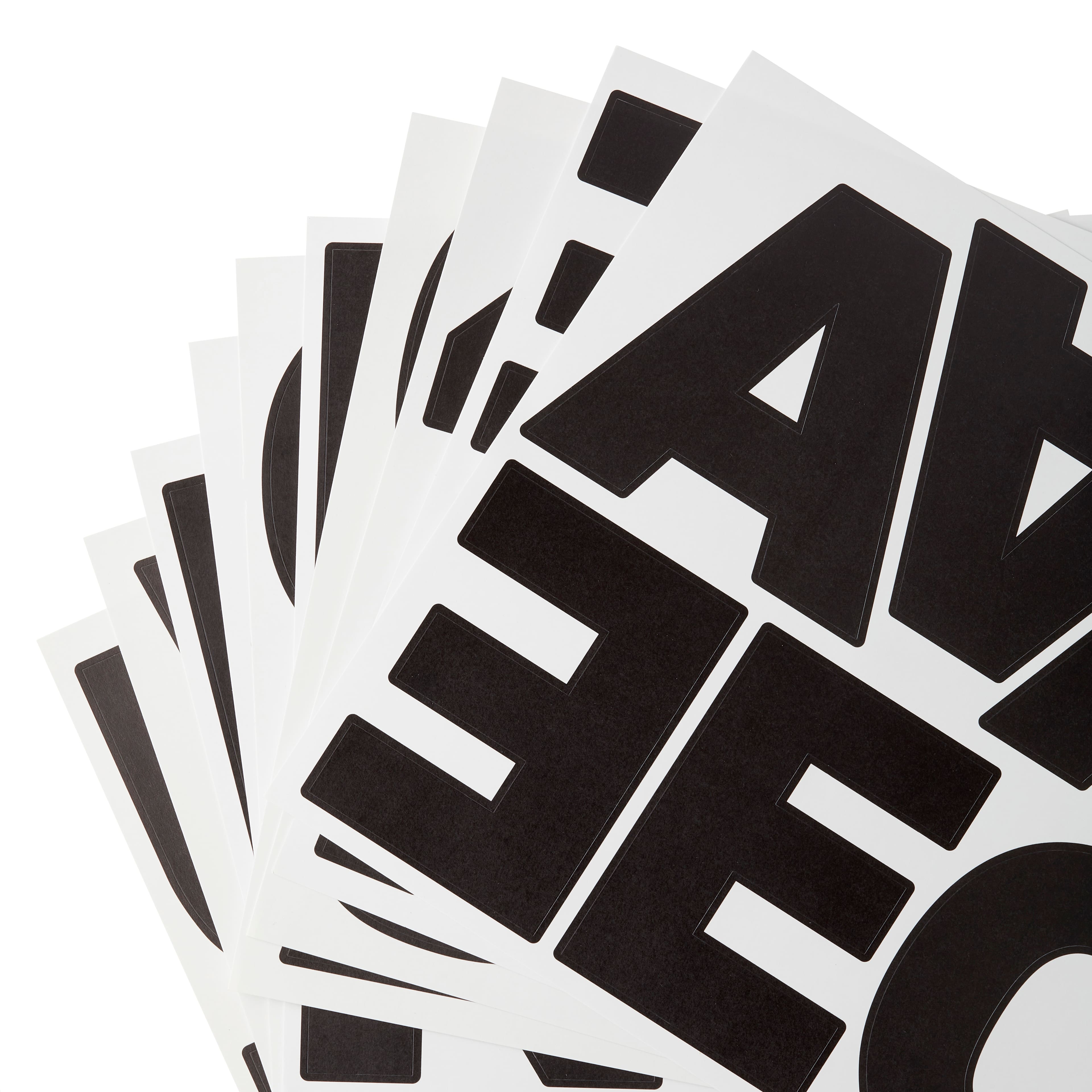12 Packs: 72 ct. (864 total) 4" Black Block Alphabet Stickers by Recollections™