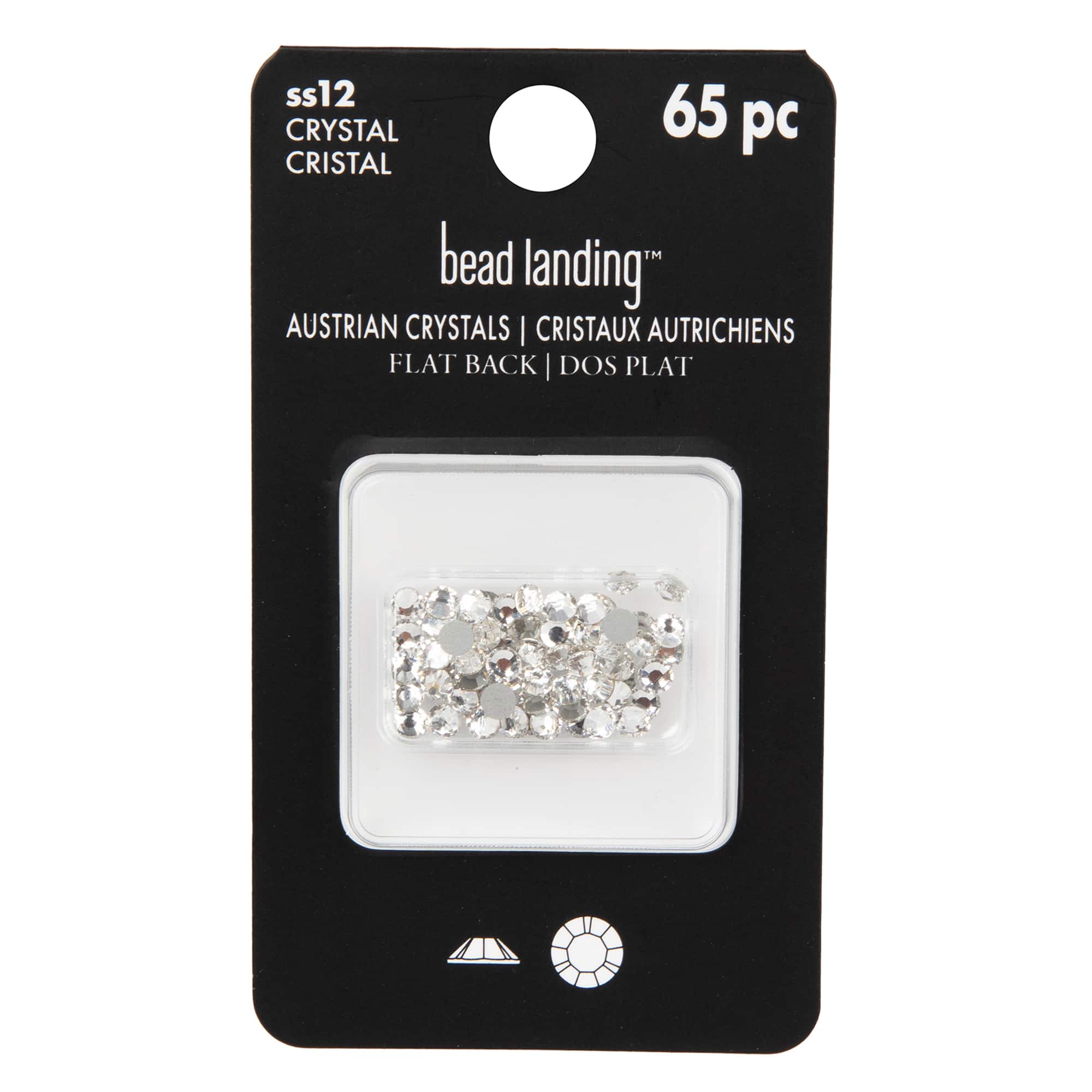 SS12 Round Flatback Austrian Crystals by Bead Landing&#x2122;, 65ct.