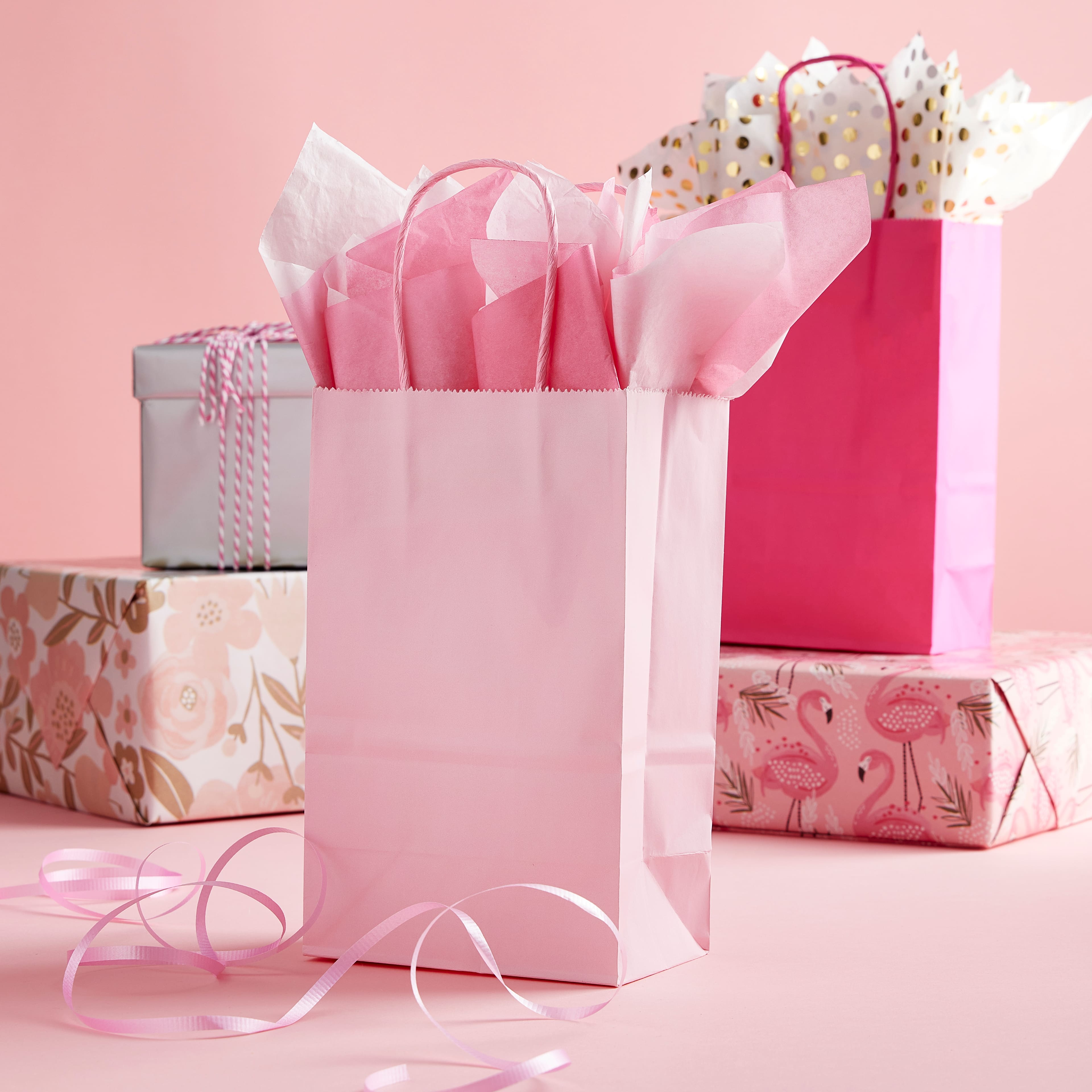 Small Pink Gift Bags by Celebrate It™, 13ct.