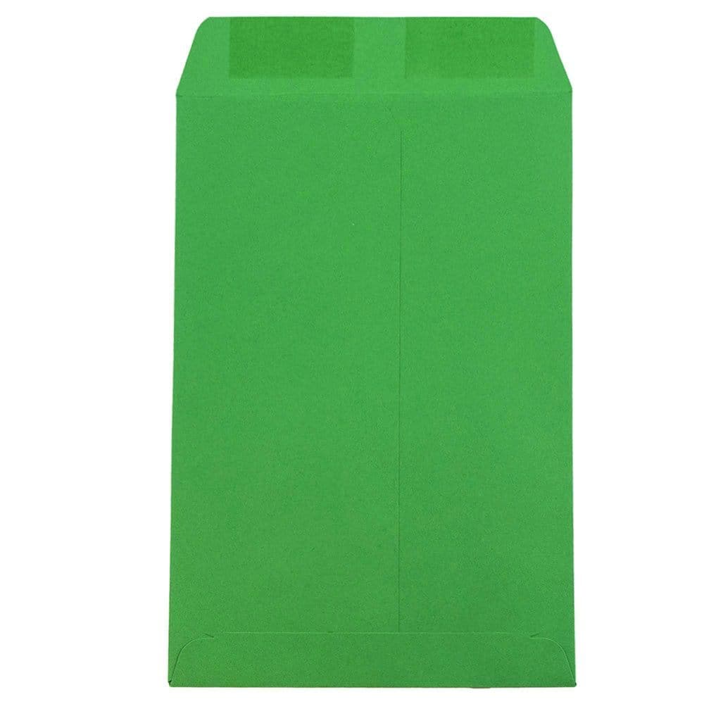 JAM Paper 6&#x22; x 9&#x22; Green Open End Catalog Colored Envelopes, 50ct.