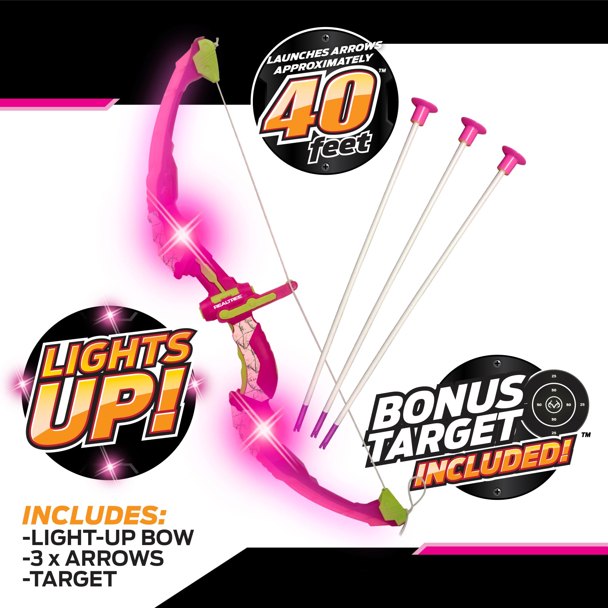 RealTree Girl&#xAE; Pink Light-Up Archery Set
