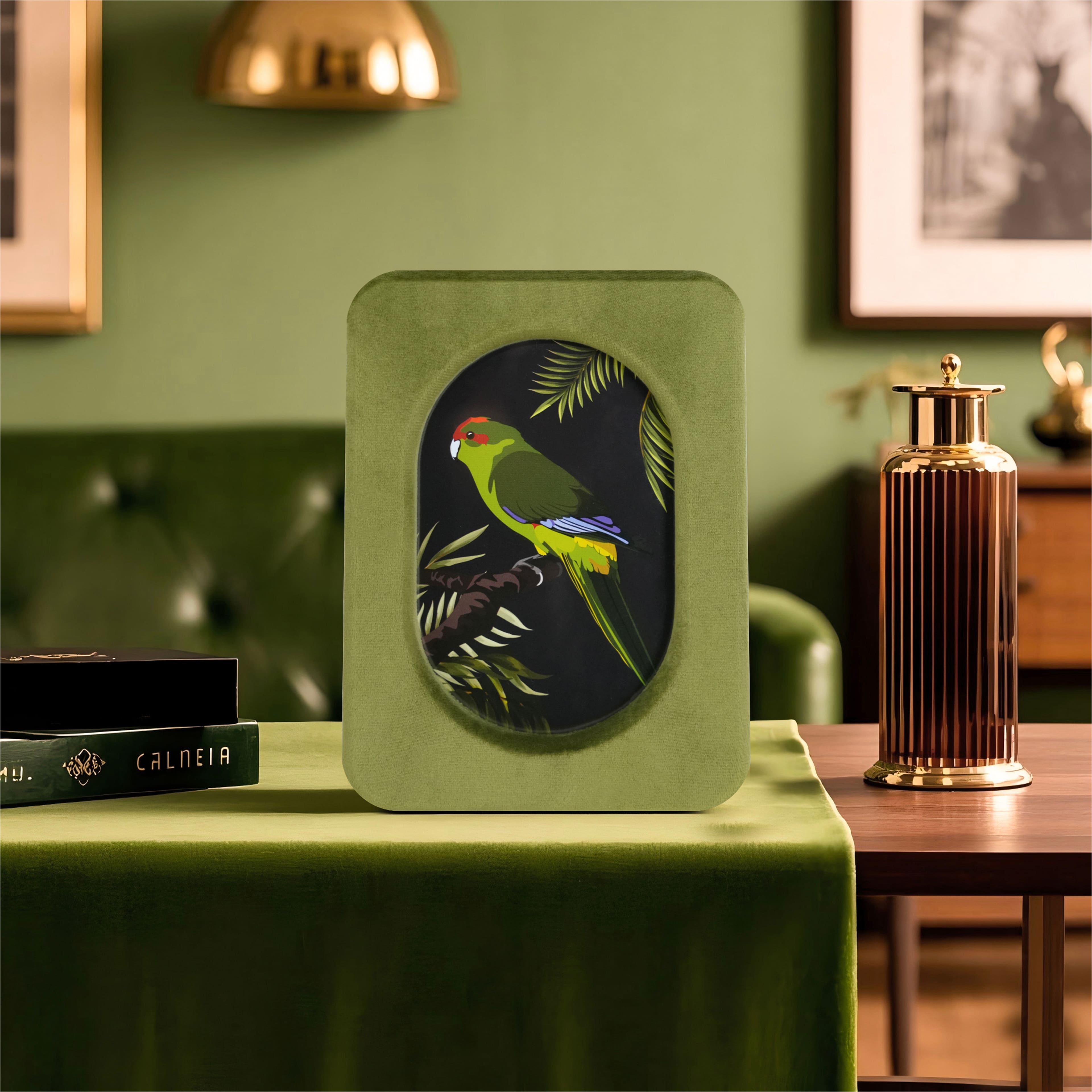 Safari 4" x 6" Velvet Frame with Round Opening by Ashland