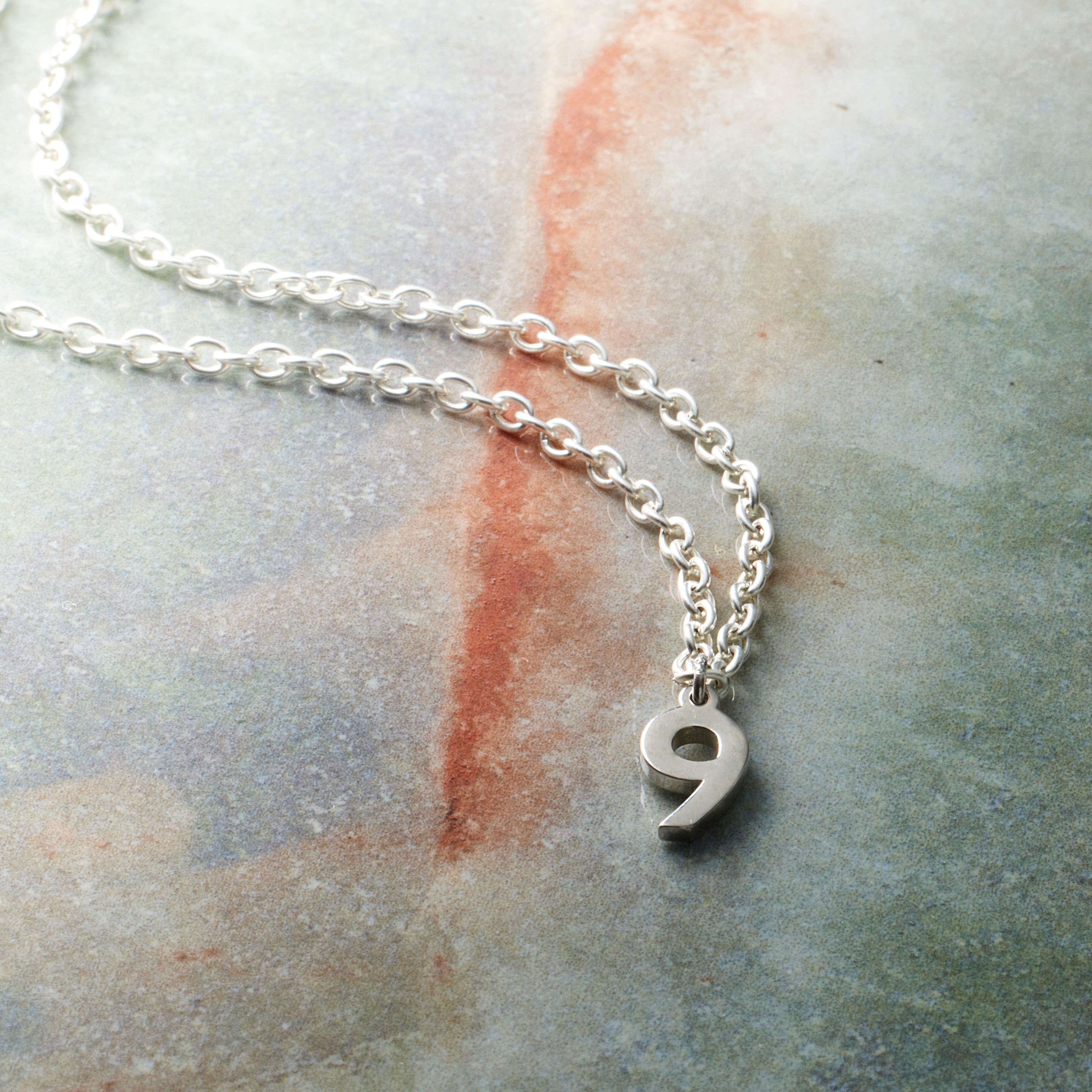 12 Pack: Sterling Silver Number Charm by Bead Landing™