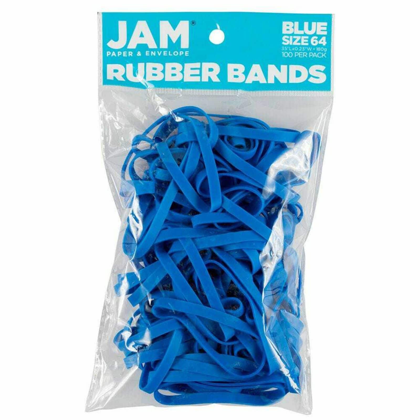 JAM Paper Size 64 Rubber Bands, 100ct.