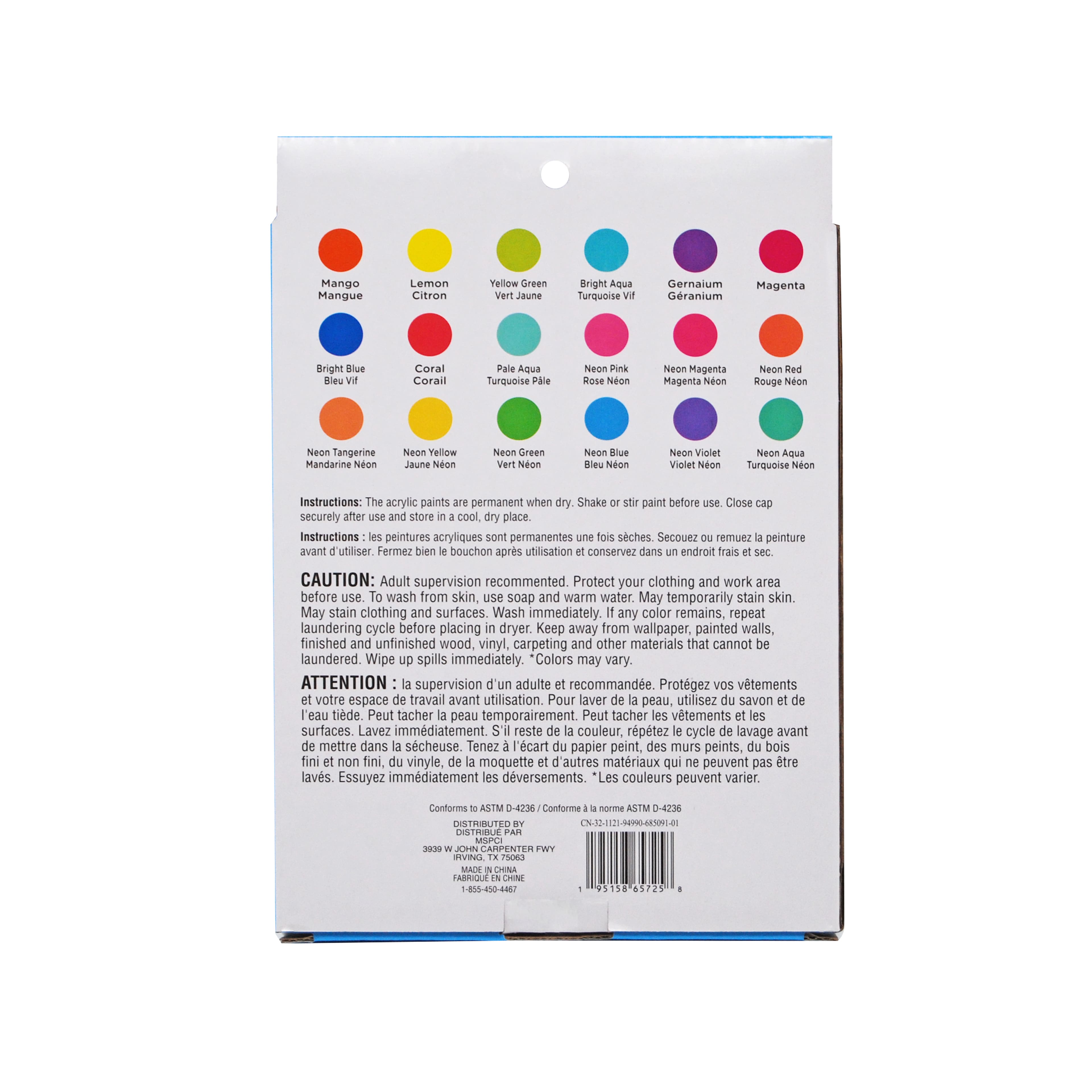 6 Packs: 18 ct. (108 total) Bright Glitter Acrylic Paint Set by Creatology™