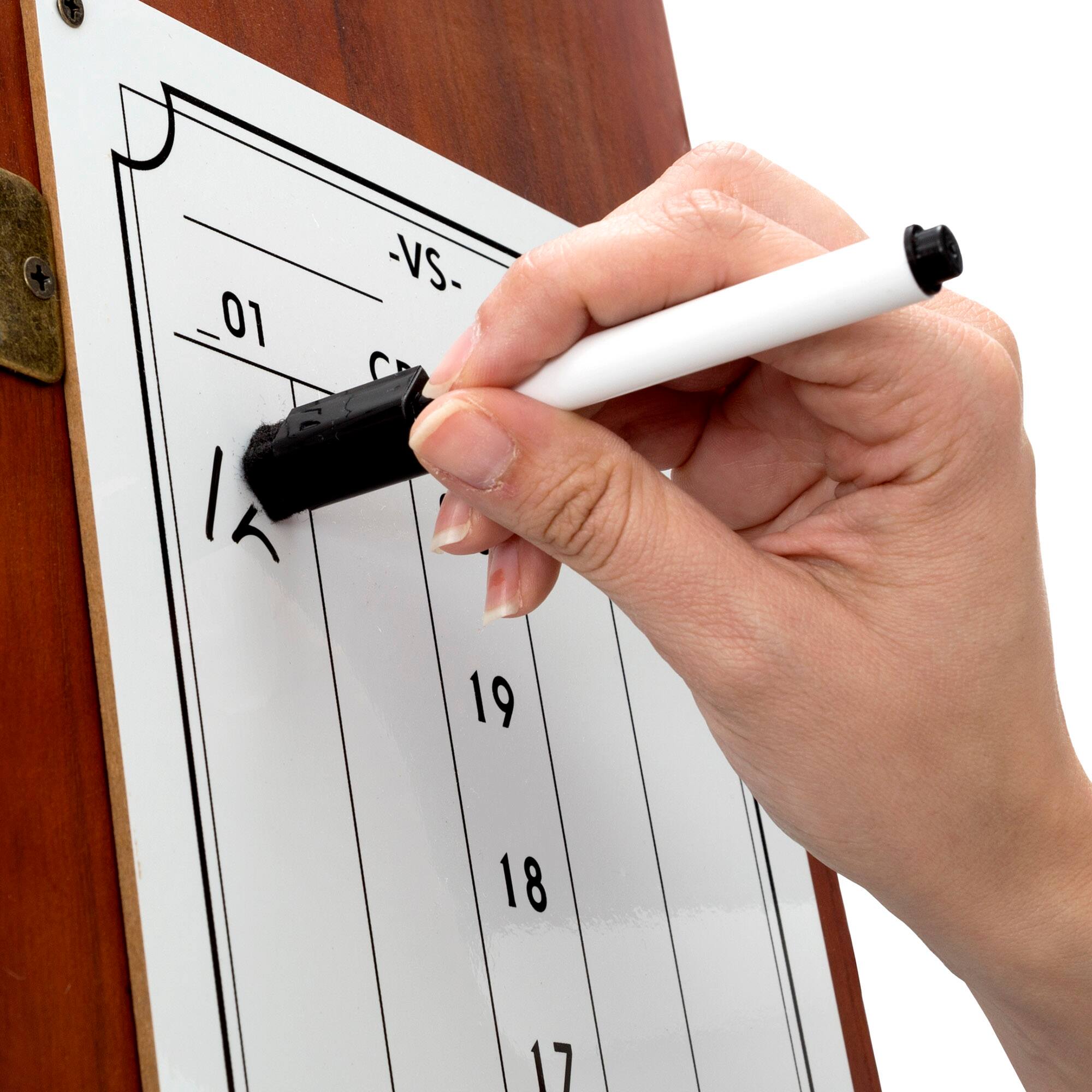 Toy Time Beveled Wood Pro Style Dart Cabinet Set