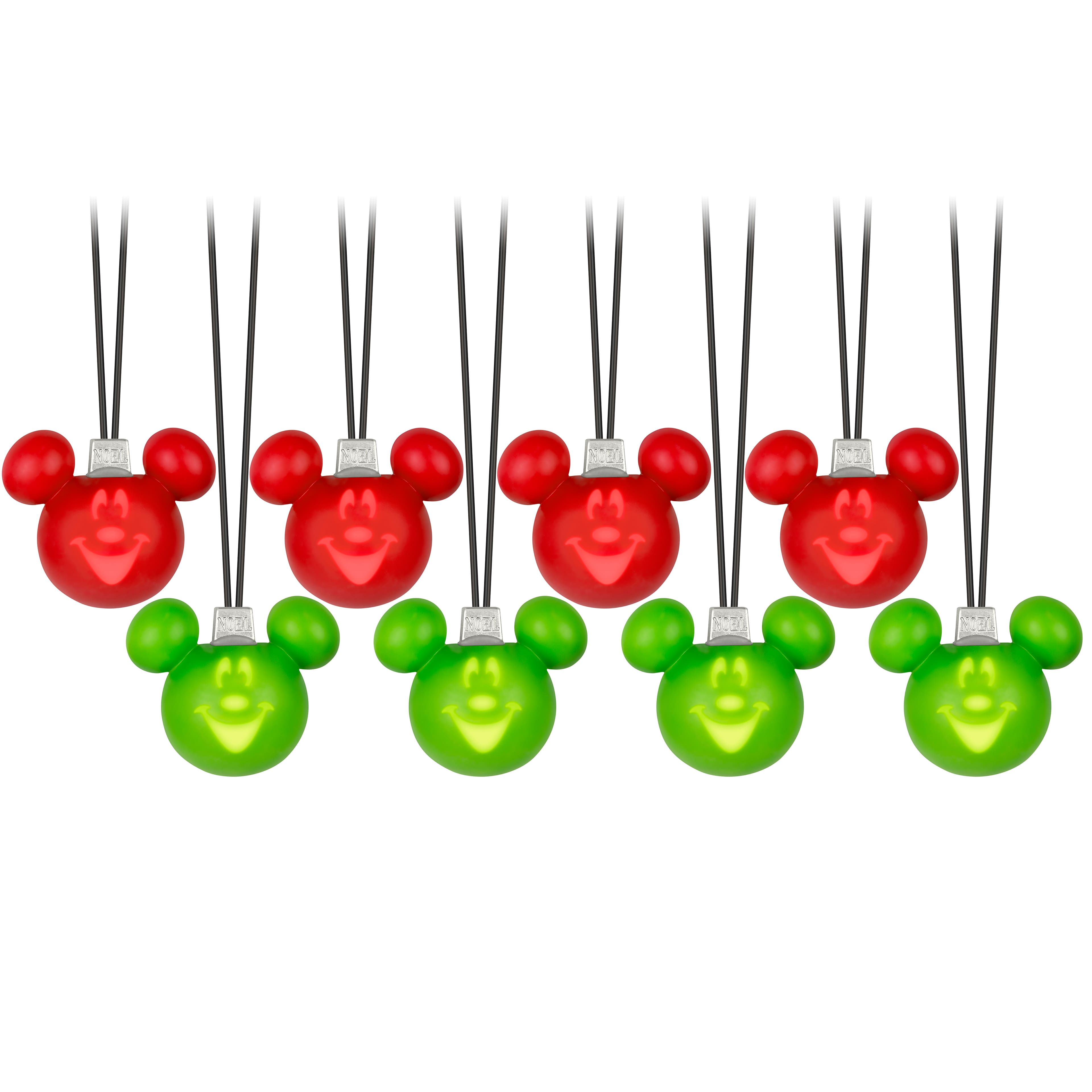 Disney&#xAE; EmoteGlow&#x2122; 8ct. Red &#x26; Green Mickey Mouse Musical LED String Lights