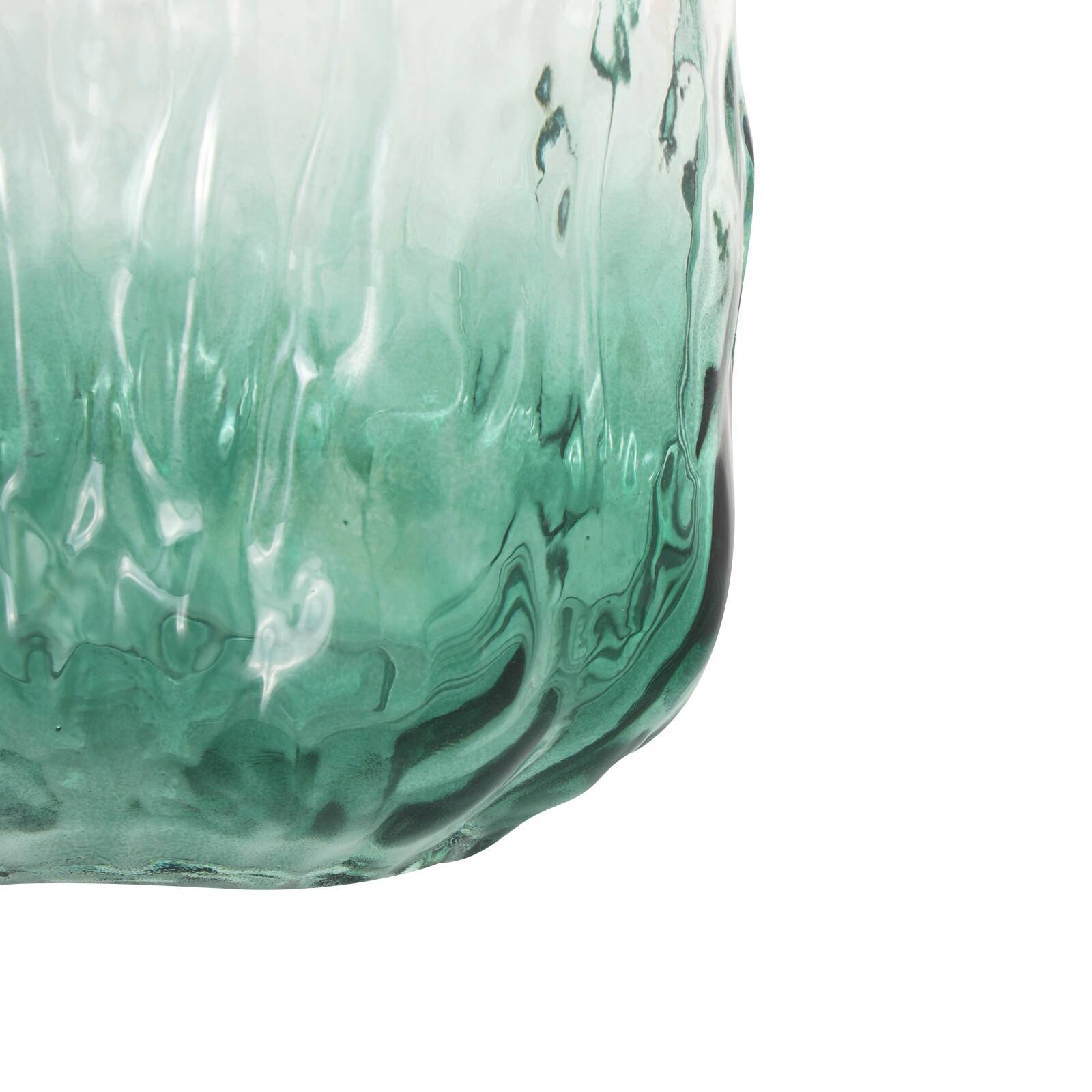9" Green Glass Vase