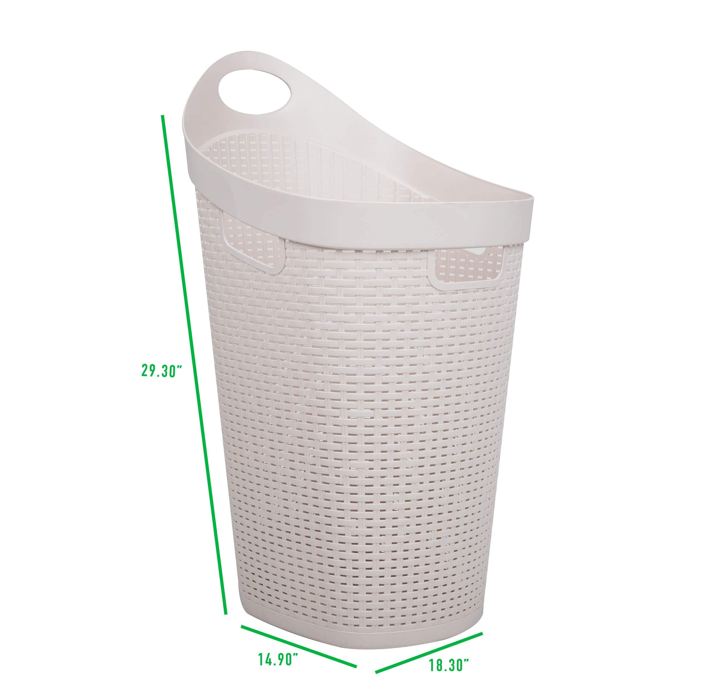 Mind Reader 60L Wheeled Hamper with Cutout Handle