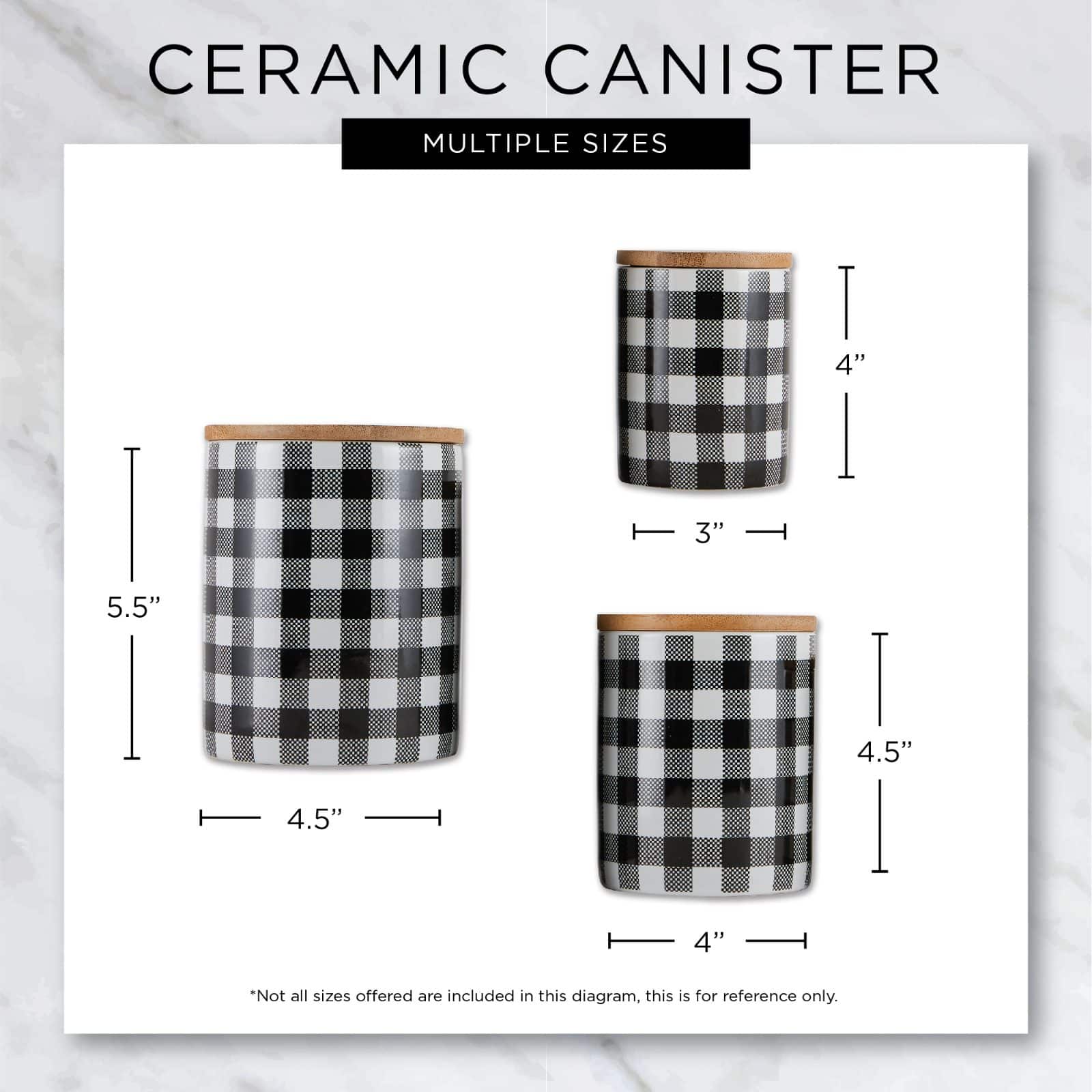 DII&#xAE; Buffalo Check Ceramic Canister Set