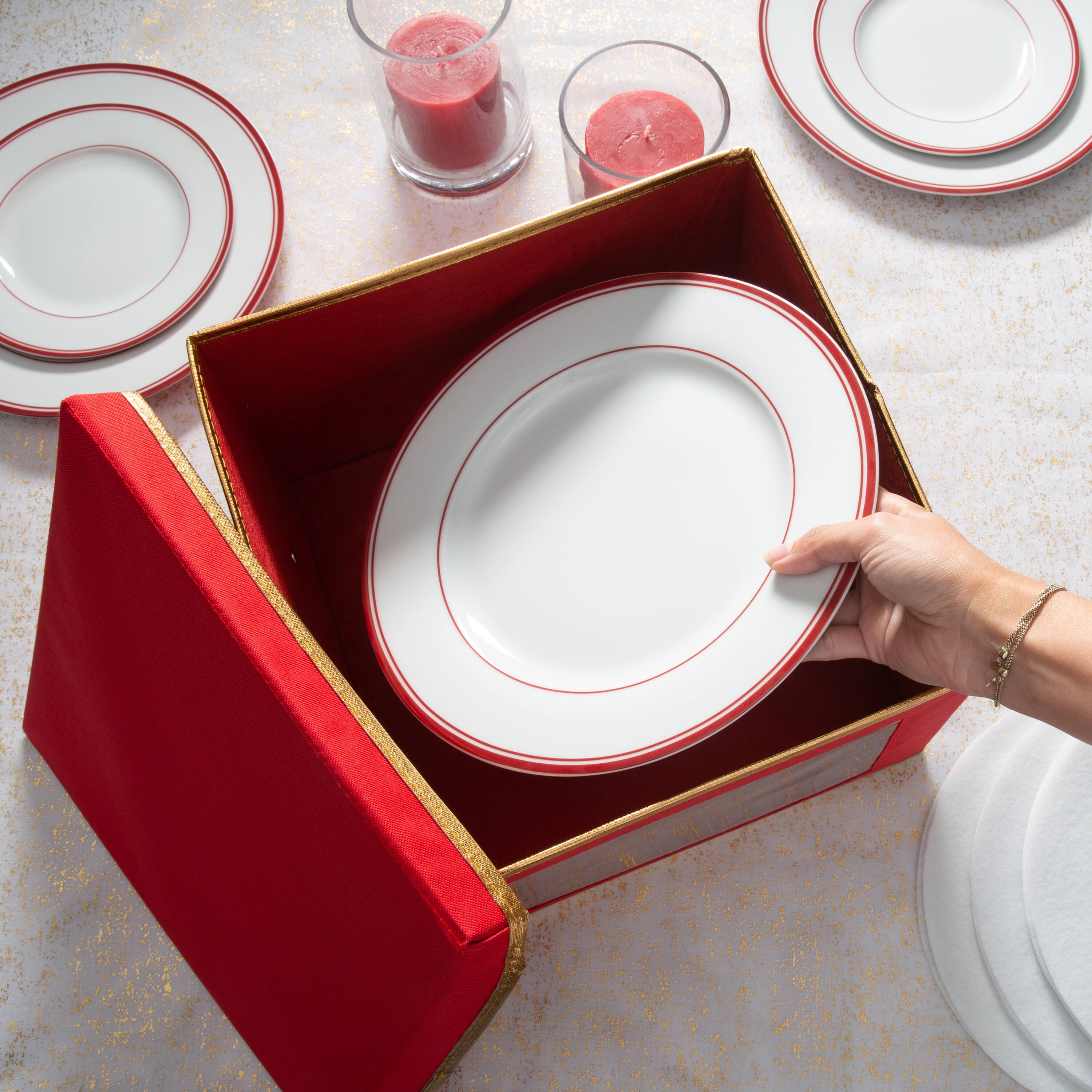 Simplify Holiday Dinner Plate Storage Box Michaels