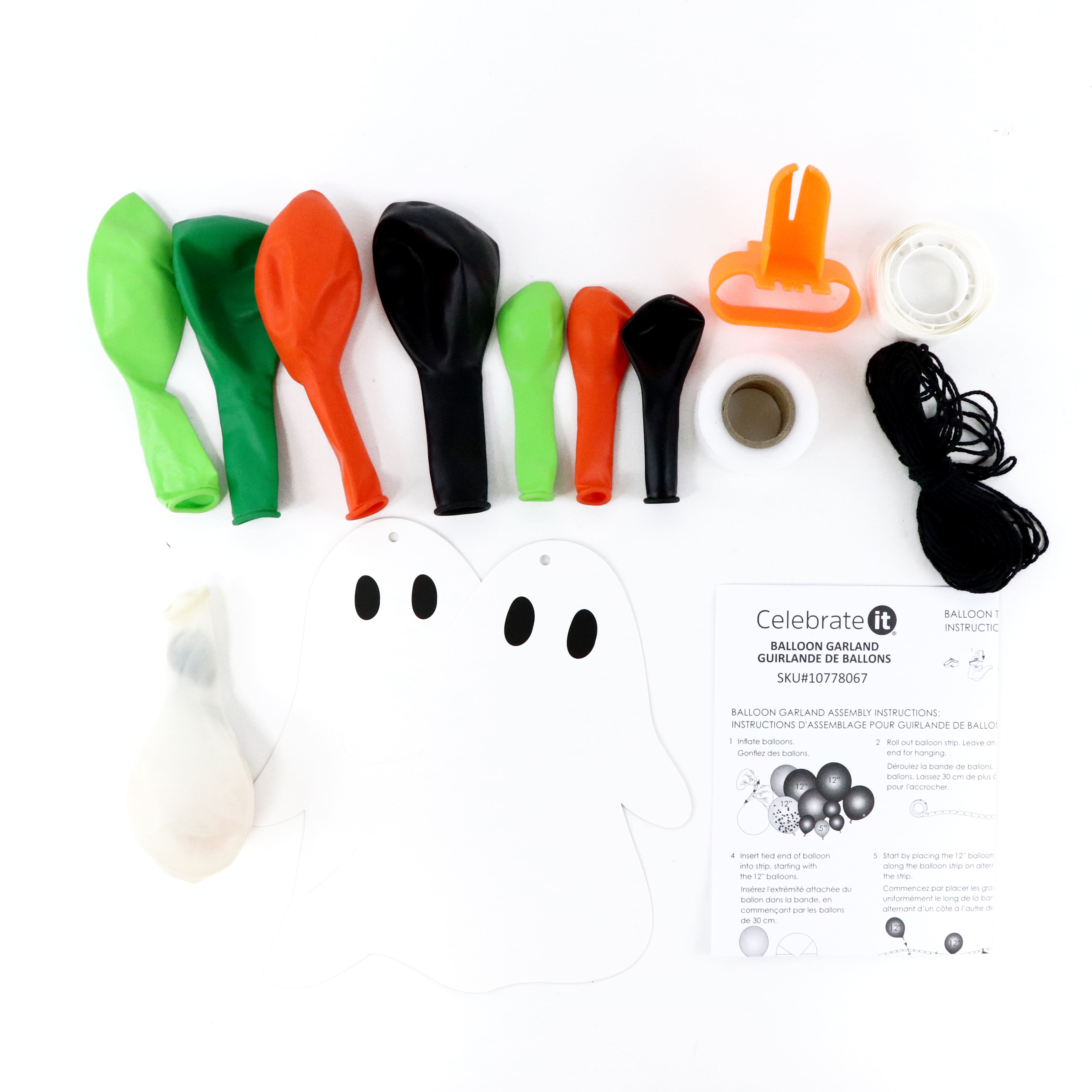 Orange, Black & Green Halloween Balloon Garland by Celebrate It™