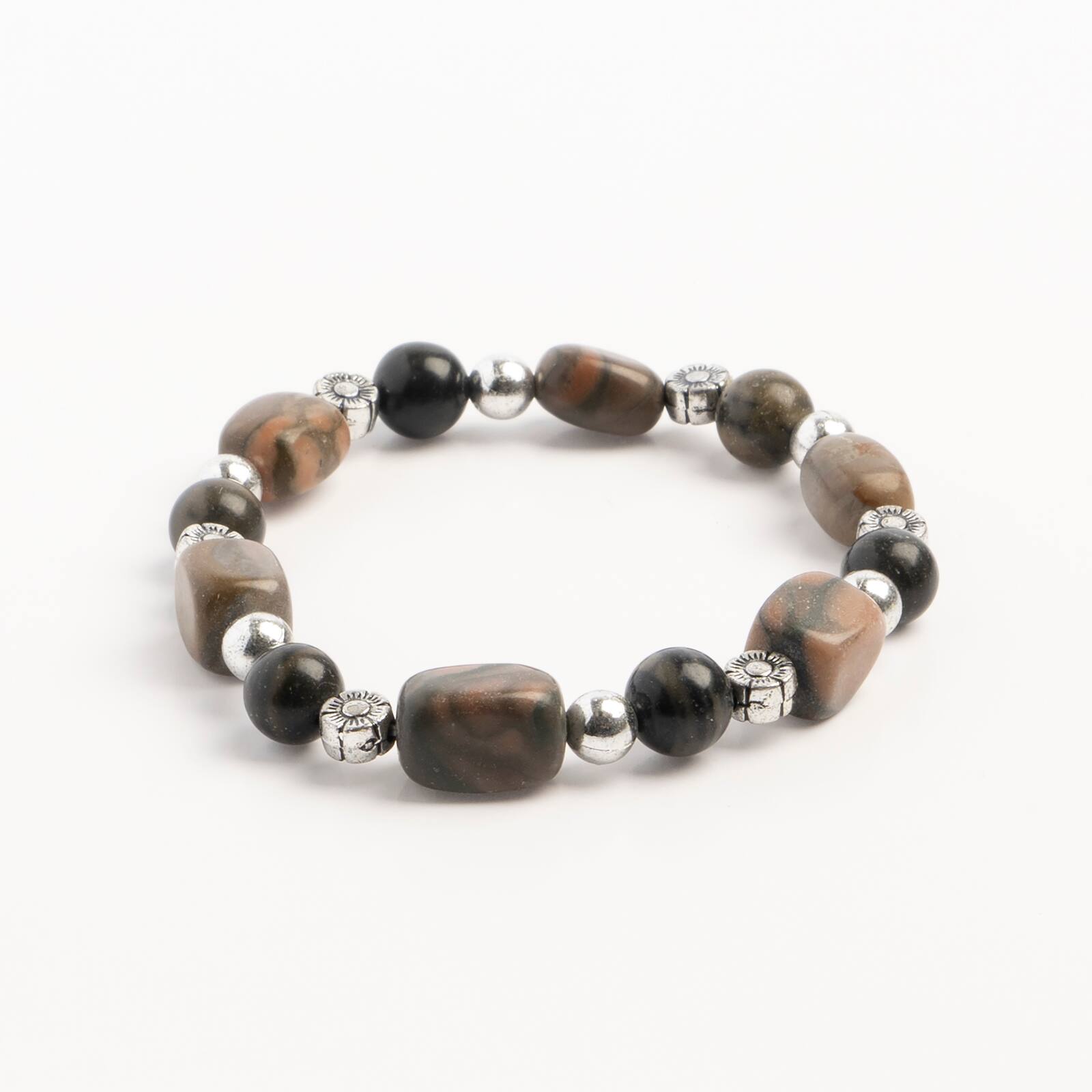 John Bead Jasper No.79 Natural Stone Stretch Bracelet