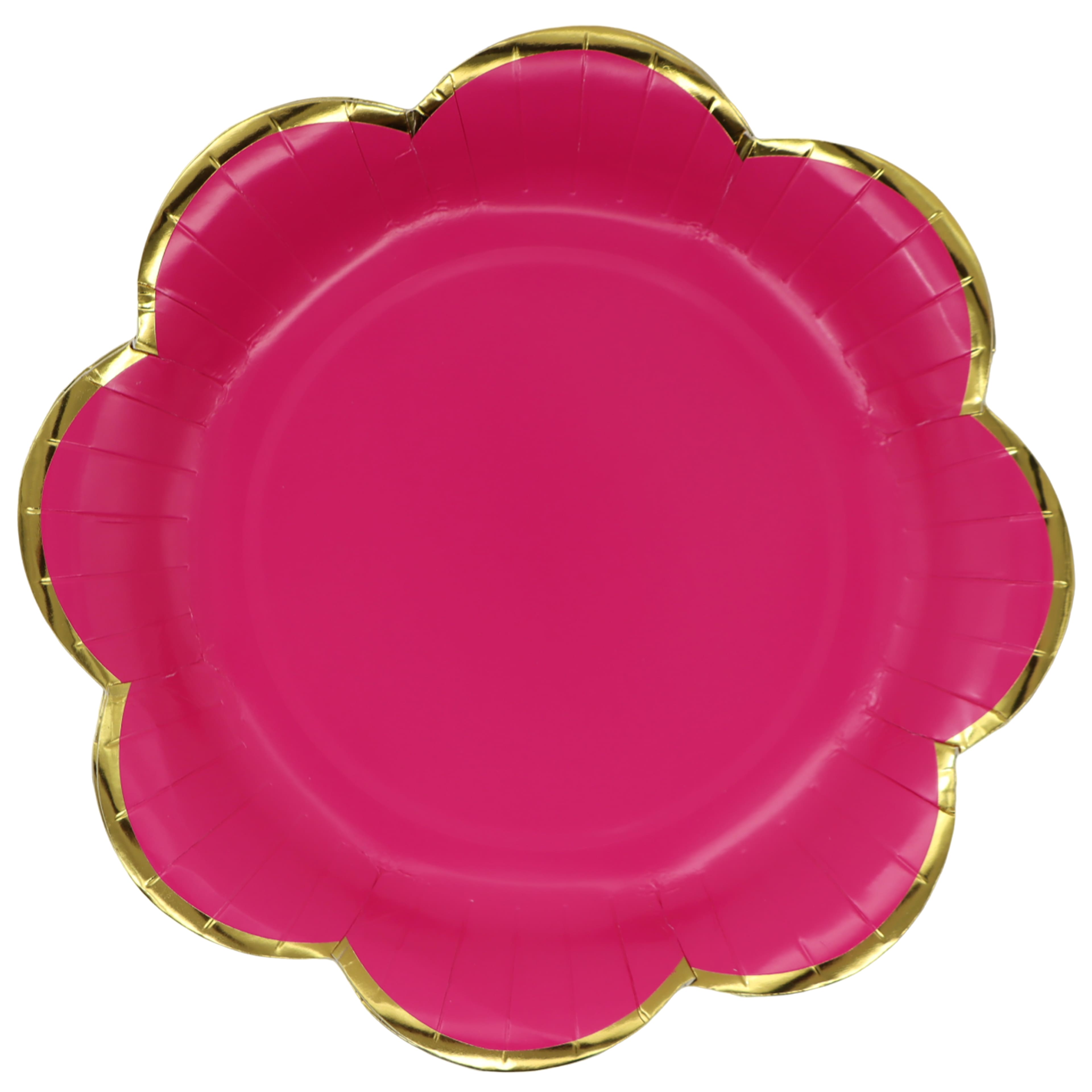 8.5&#x22; Hot Pink Paper Flower Plate by Ashland&#xAE;