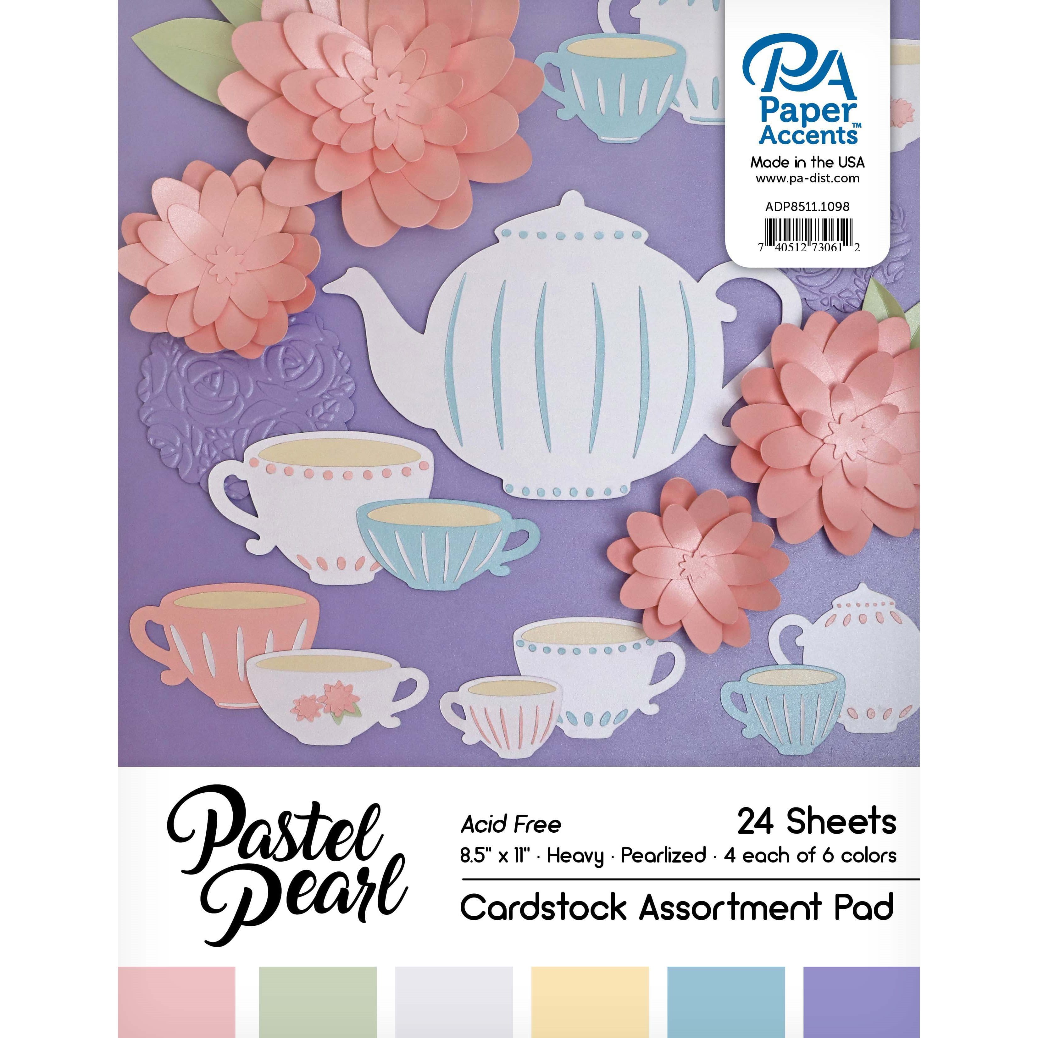 PA Paper&#x2122; Accents Pastel Pearl 8.5&#x22; x 11&#x22; Cardstock Pad, 24 Sheets