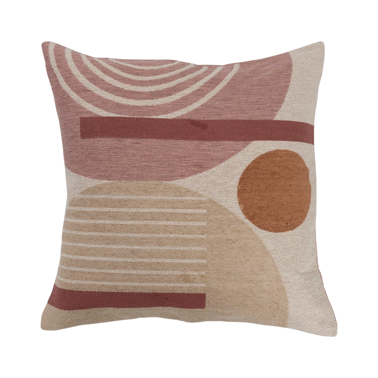 Hello Honey&#xAE; Multicolor Abstract Design Woven Cotton Blend Pillow