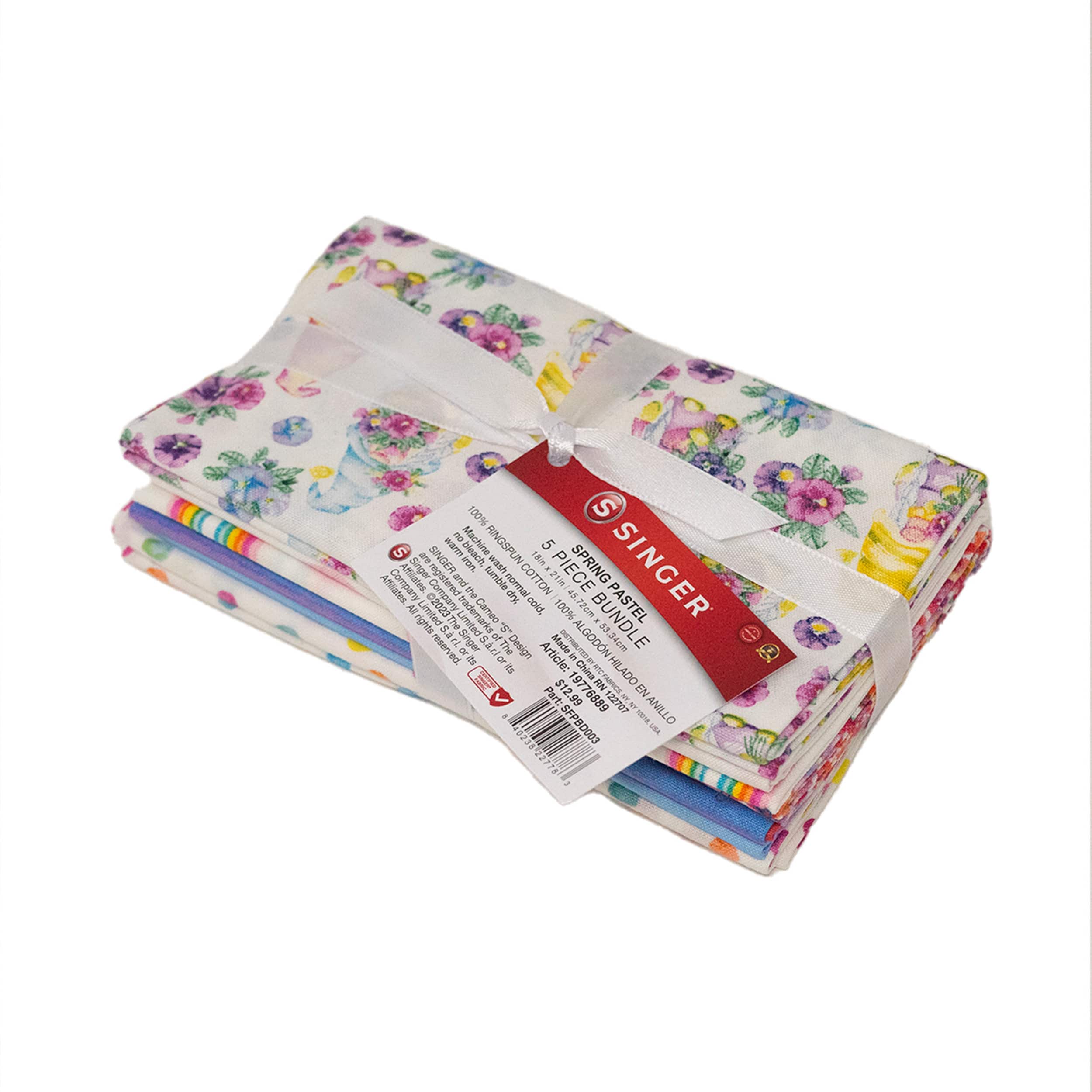 SINGER Spring Pastel Cotton Fabric Bundle