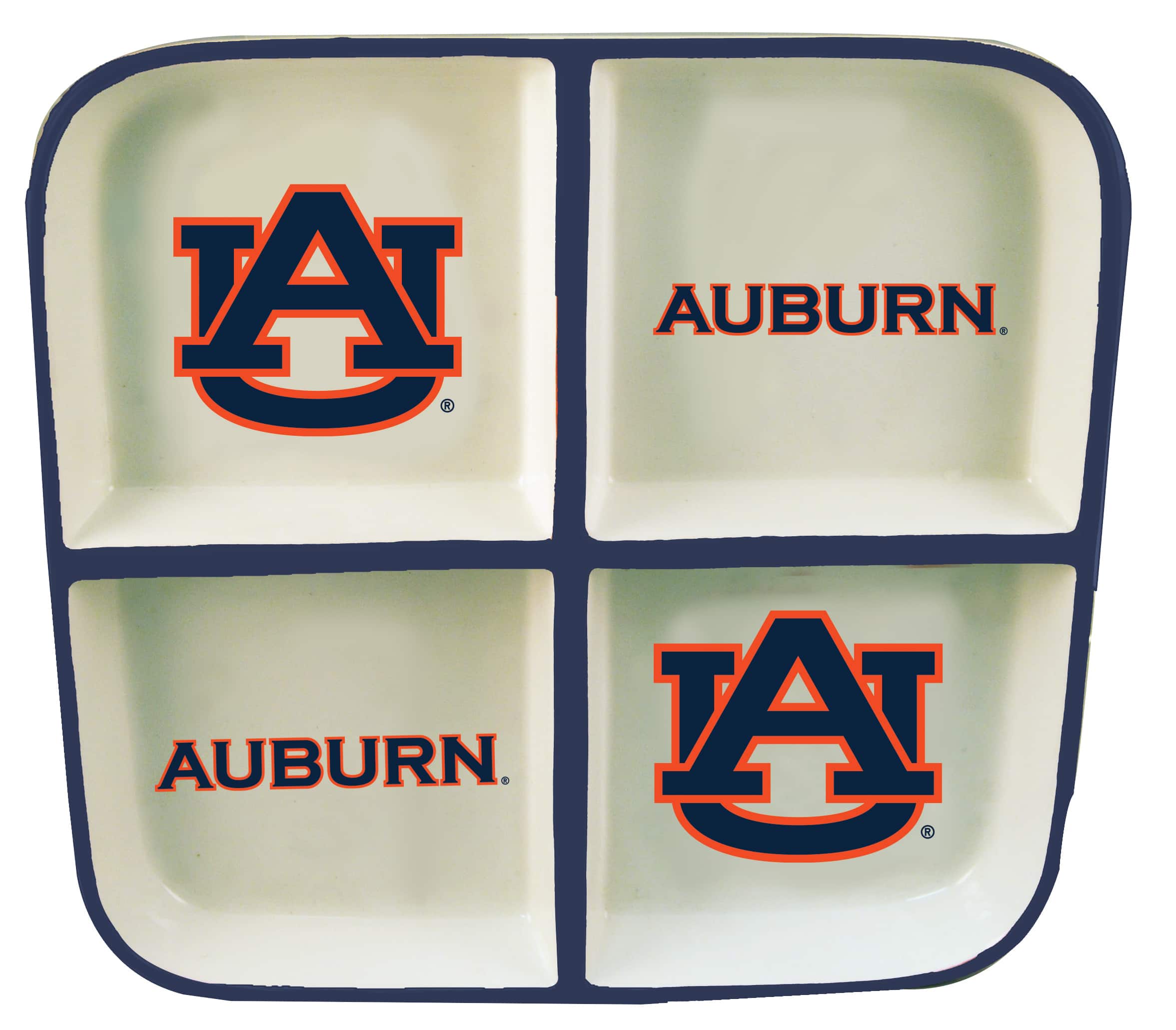 The Memory Company NCAA 4 Section Square Ceramic Tray